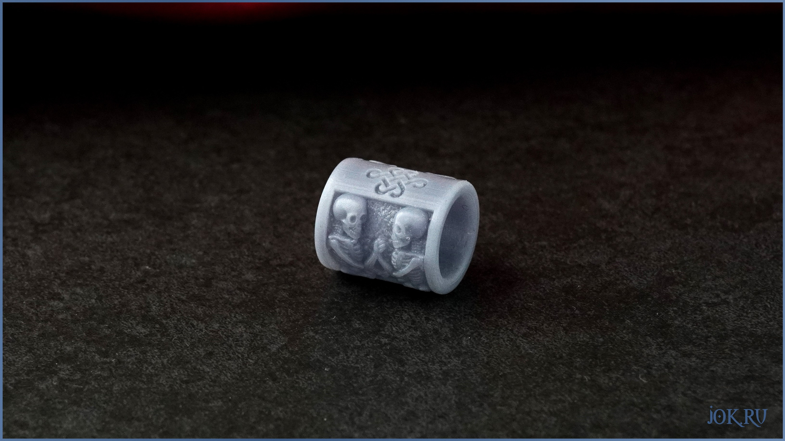 3D модель бусины со скелетами ЧИТИПАТИ, прототип для печати, ювелирный дизайн, визуализация шарма