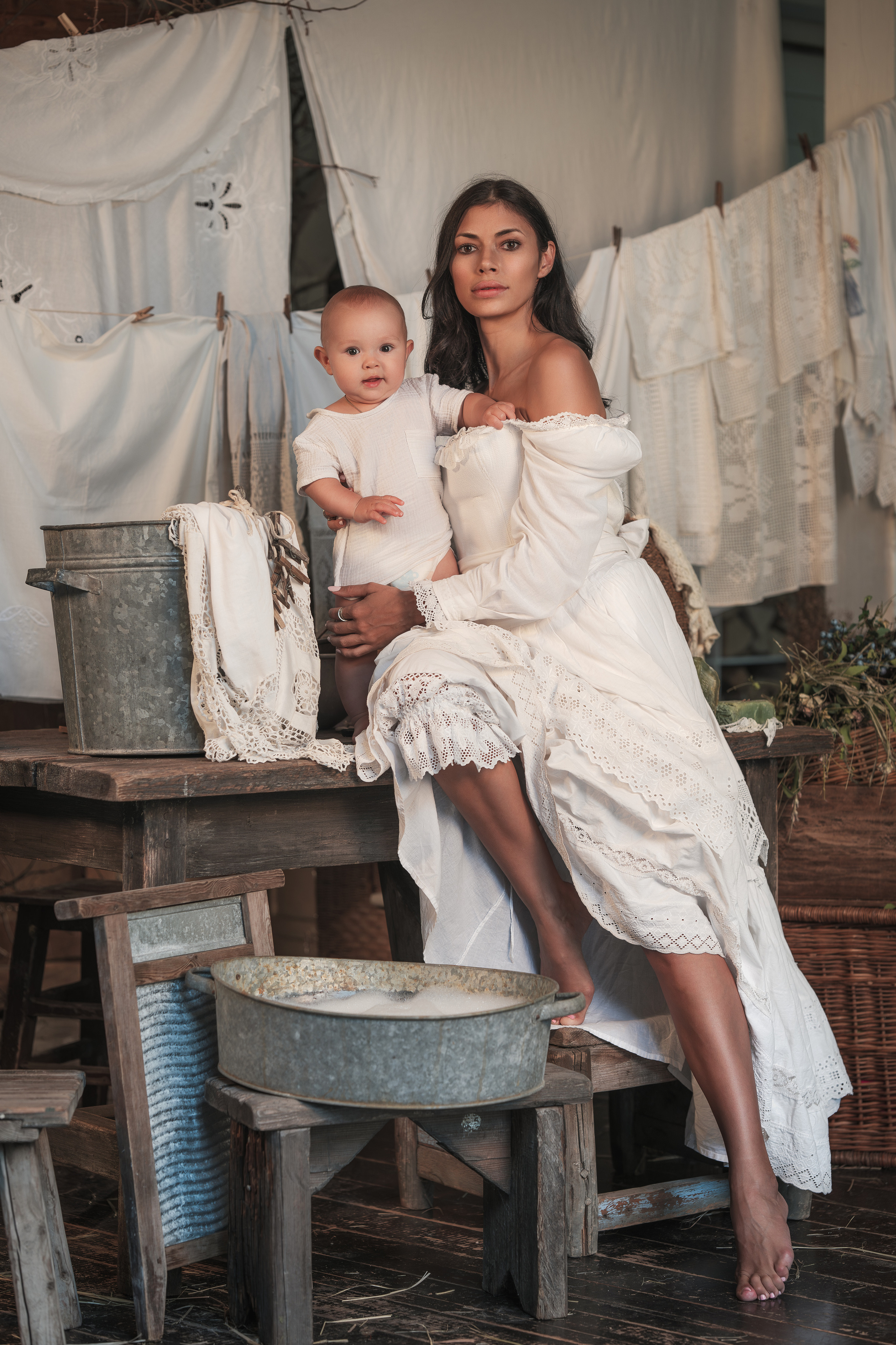 Фотосессия Галины с маленьким сыном в исторической декорации. Фотограф в Москве Александр Кутявин