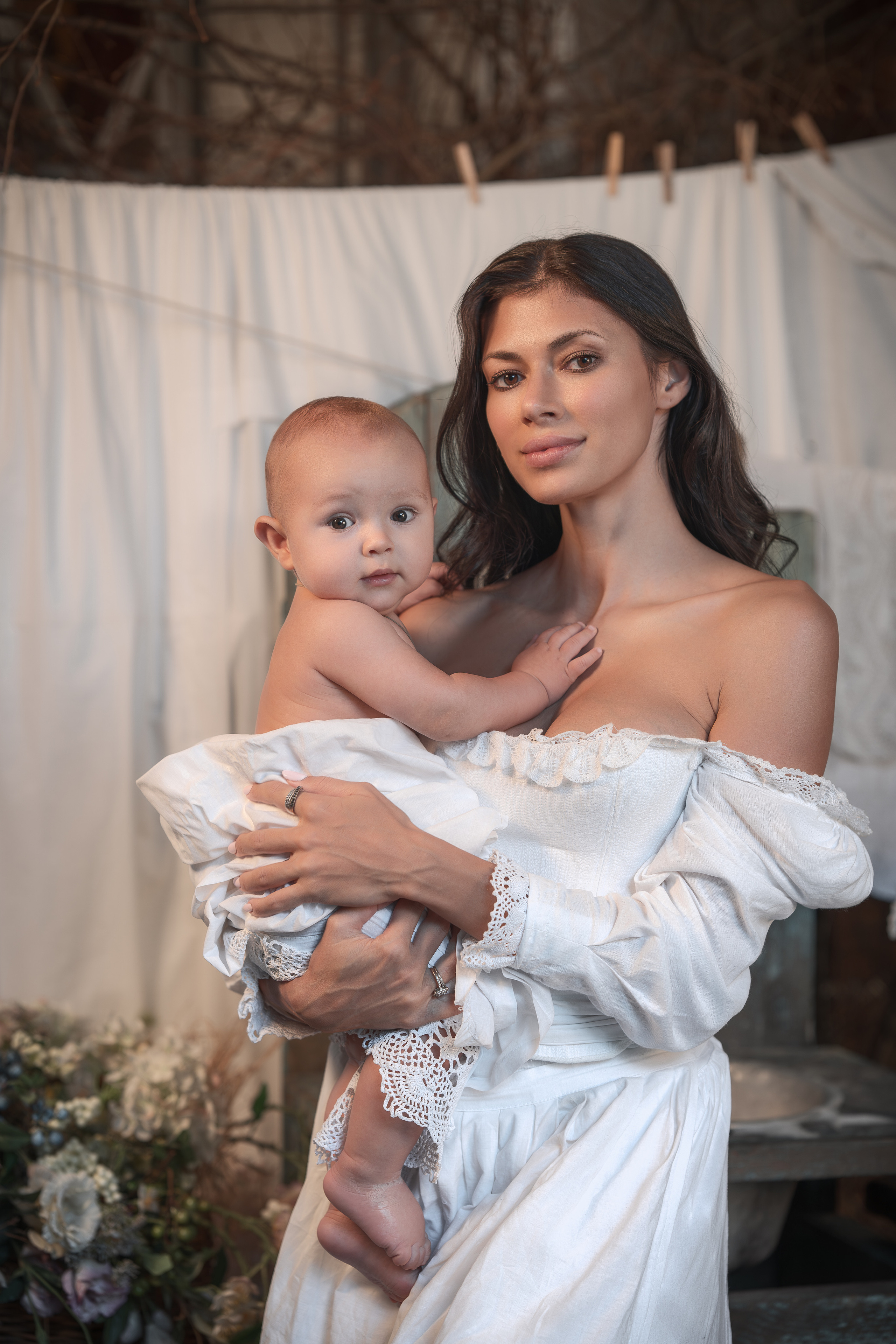 Фотосессия Галины с маленьким сыном в исторической декорации. Фотограф в Москве Александр Кутявин