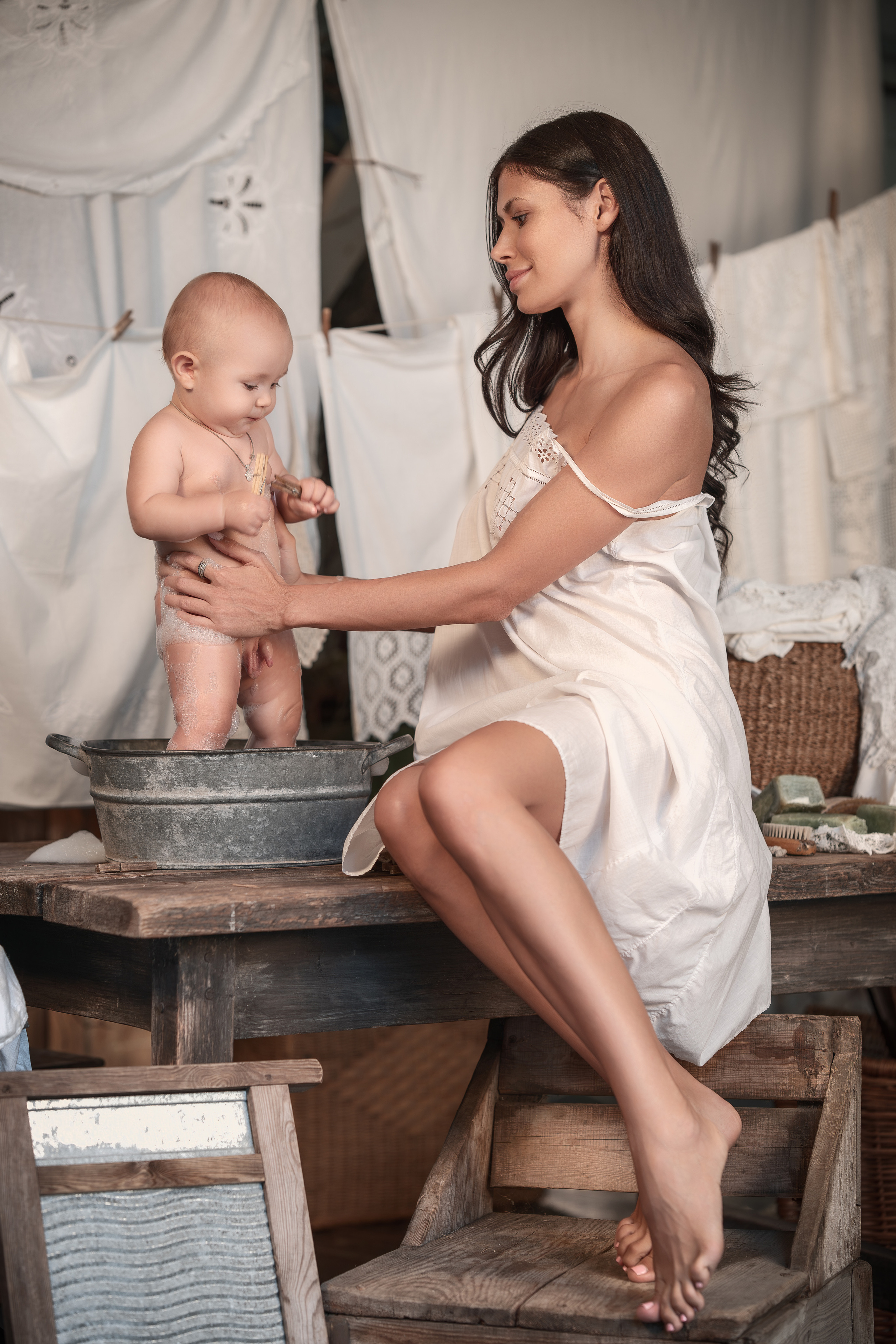 Фотосессия Галины с маленьким сыном в исторической декорации. Фотограф в Москве Александр Кутявин