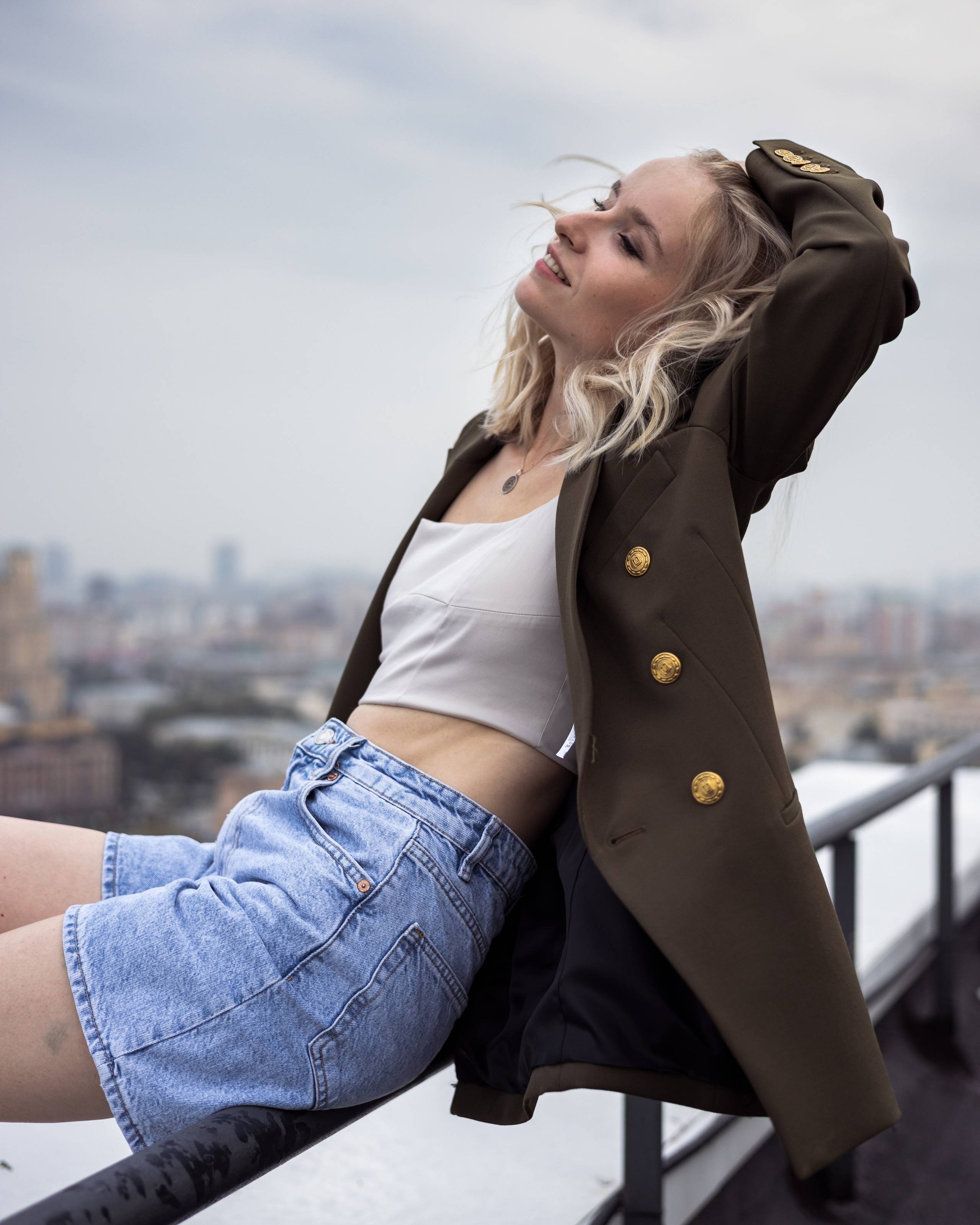 Ника. Крыша. Ветер. Анна Самохина. Фотограф. Москва