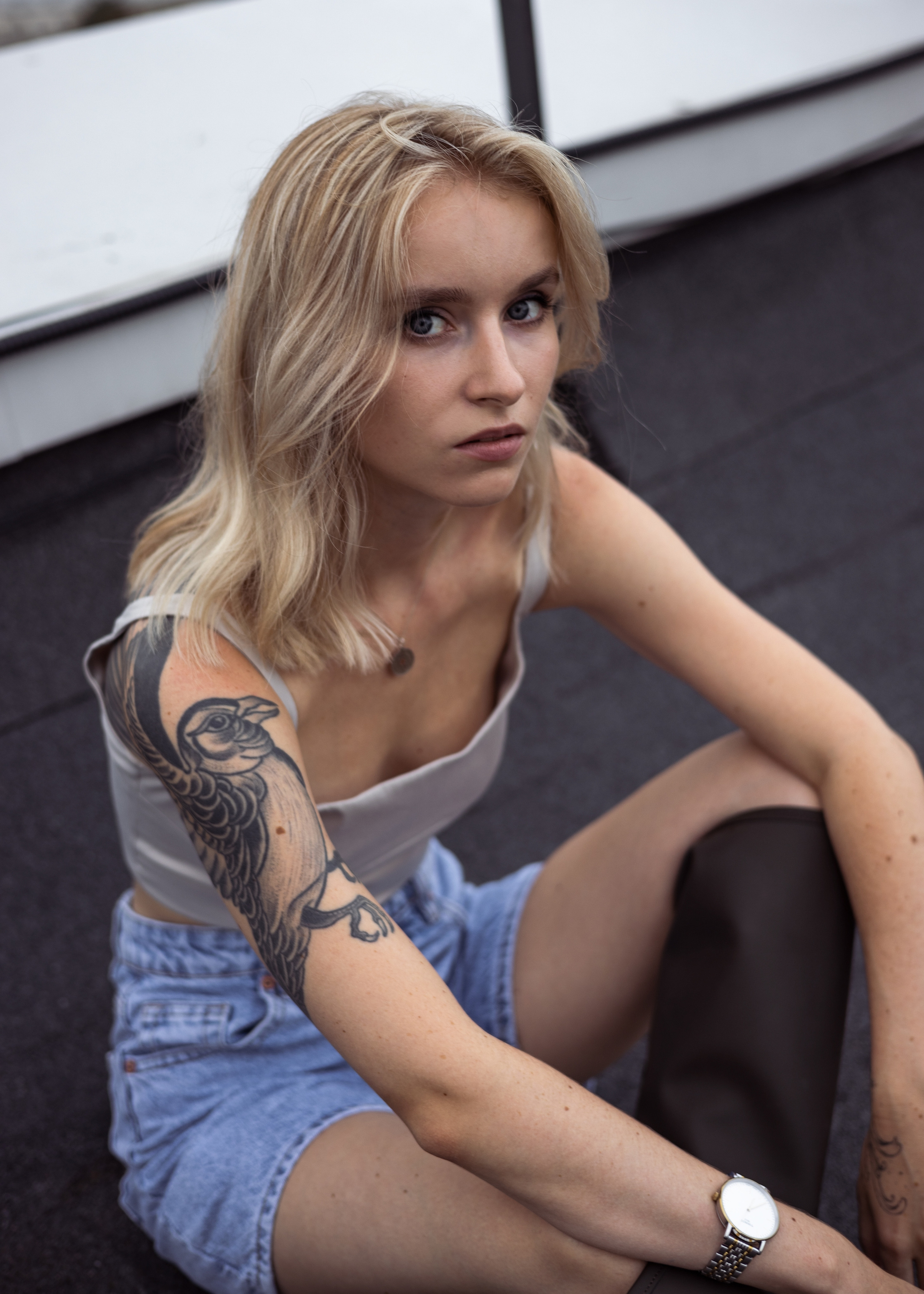 Ника. Крыша. Ветер. Анна Самохина. Фотограф. Москва