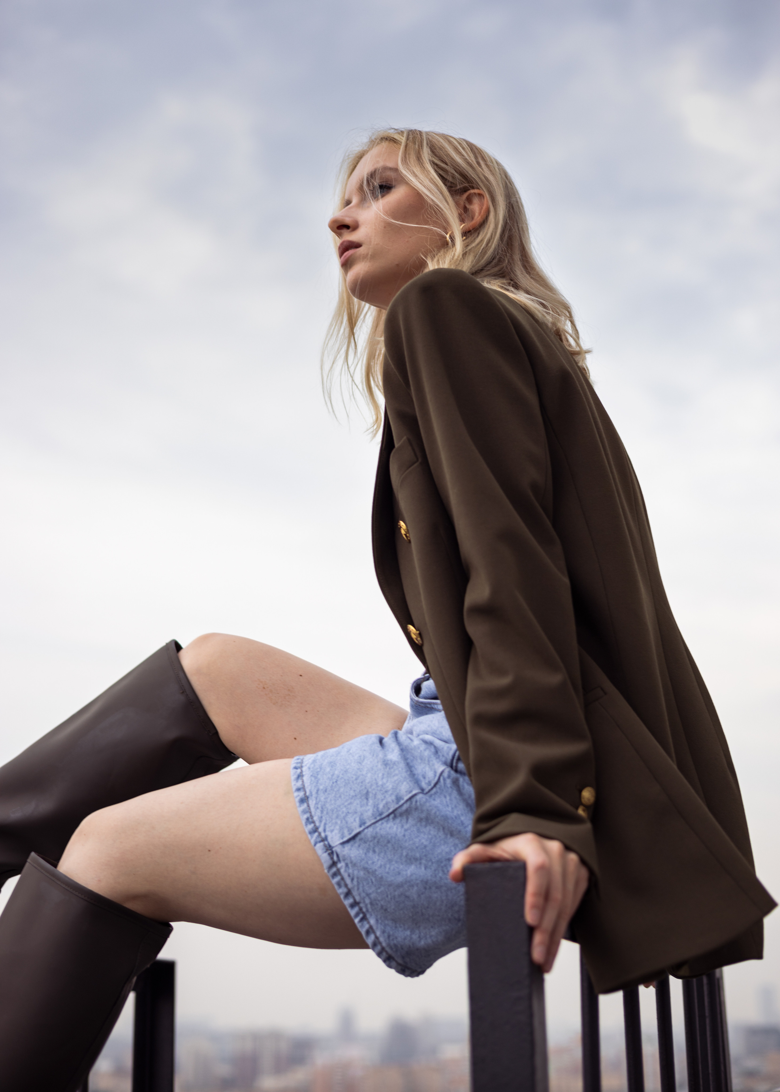 Ника. Крыша. Ветер. Анна Самохина. Фотограф. Москва