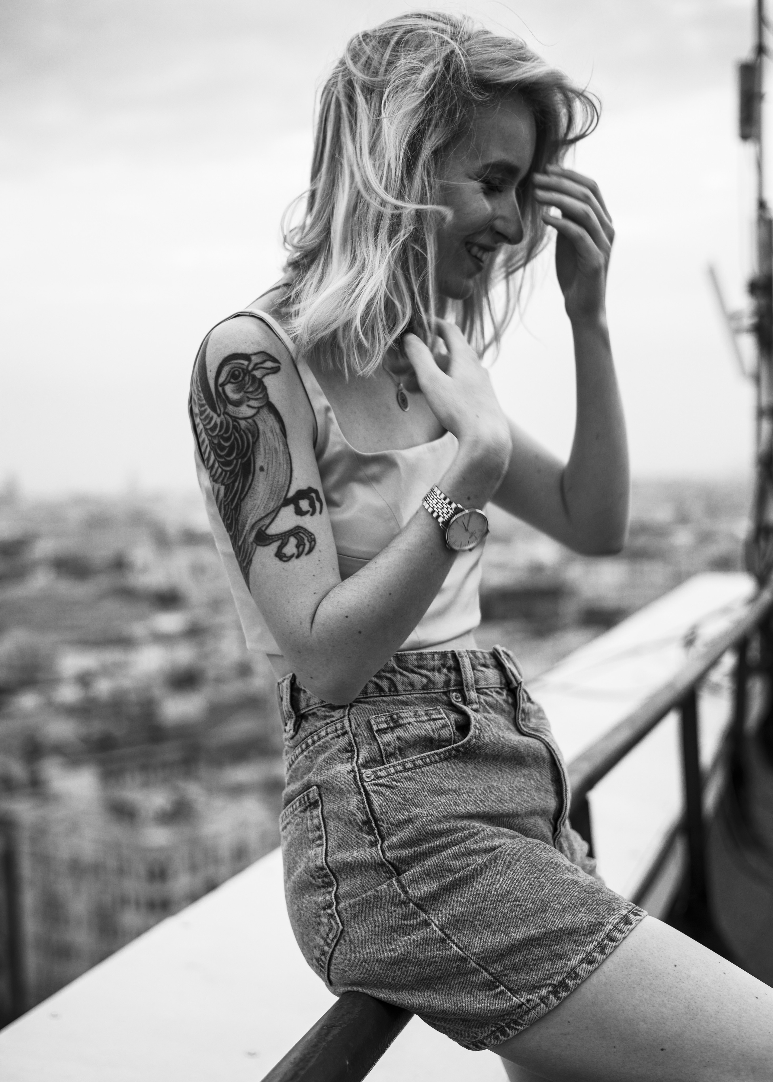 Ника. Крыша. Ветер. Анна Самохина. Фотограф. Москва