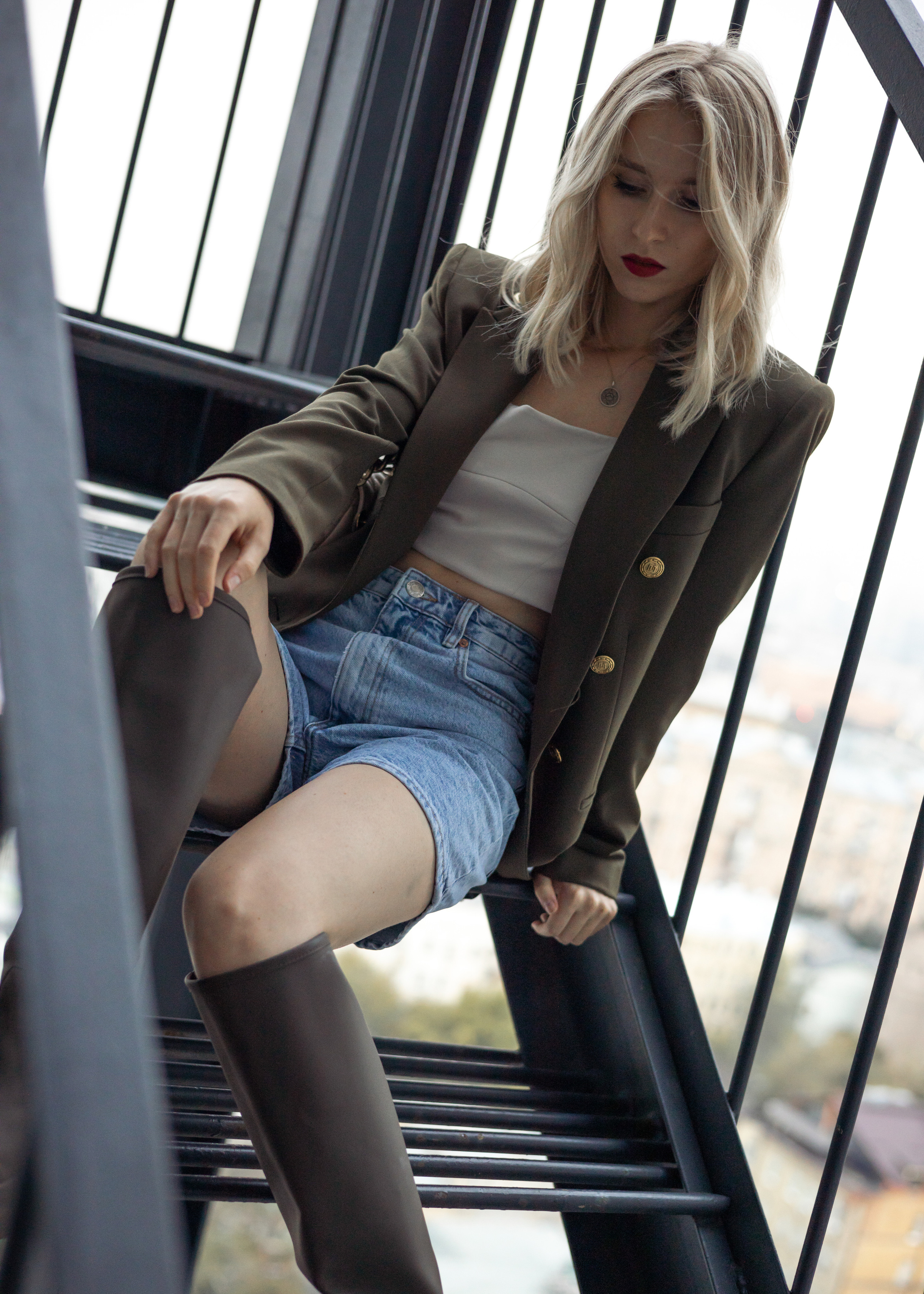 Ника. Крыша. Ветер. Анна Самохина. Фотограф. Москва