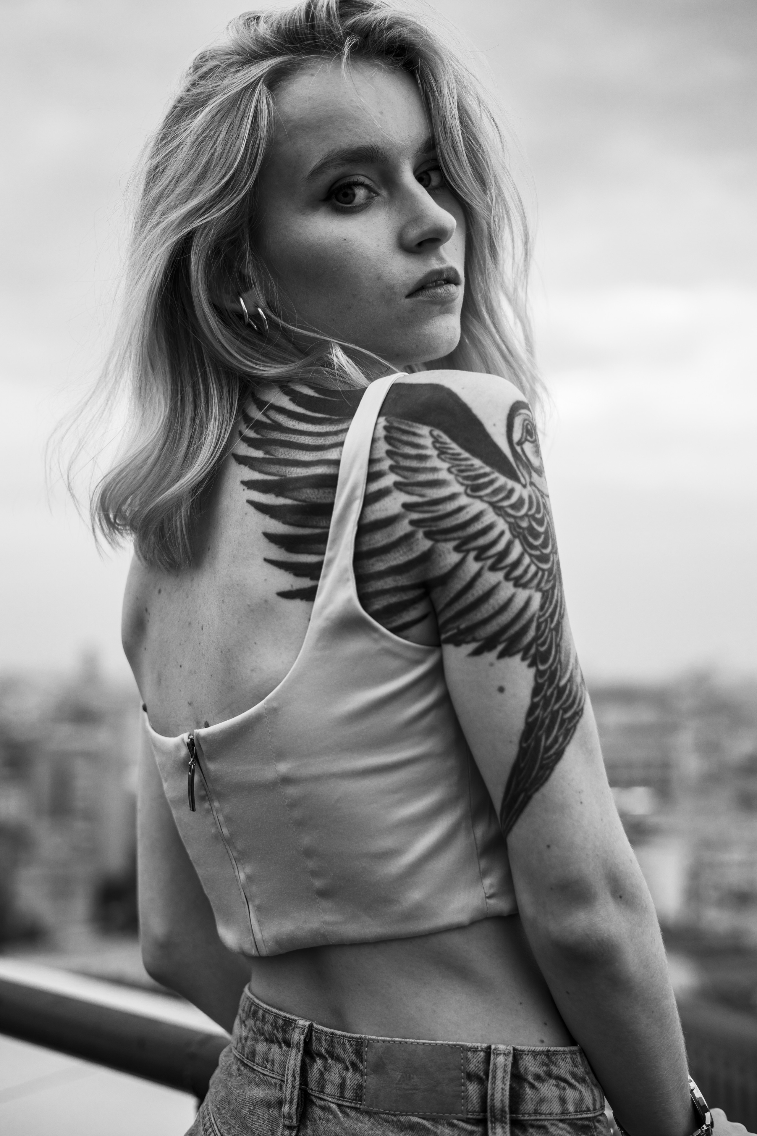 Ника. Крыша. Ветер. Анна Самохина. Фотограф. Москва