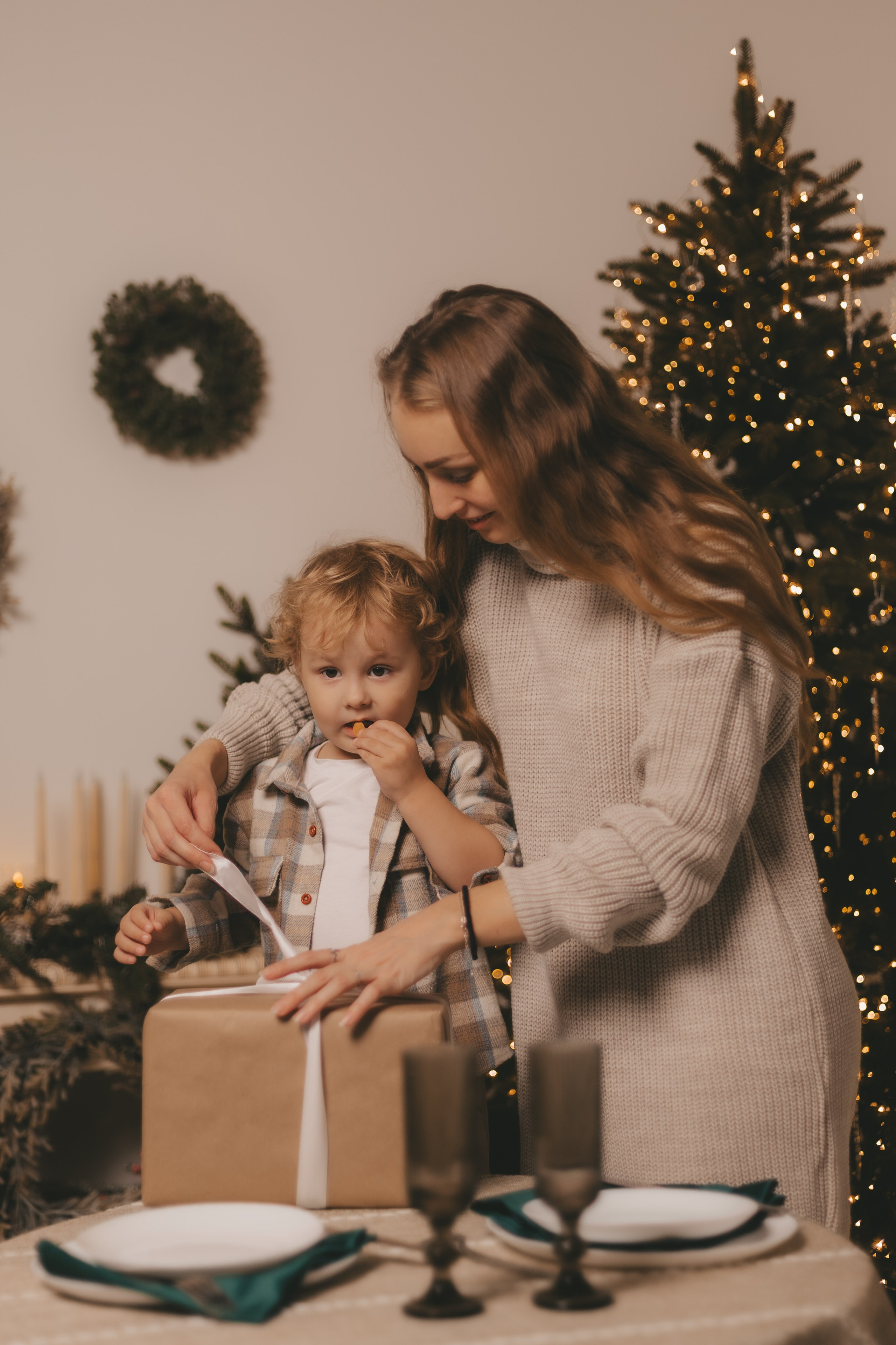 Новогодняя фотосессия семейная в Мытищах. Фотостудия «Птичка» Мытищи,