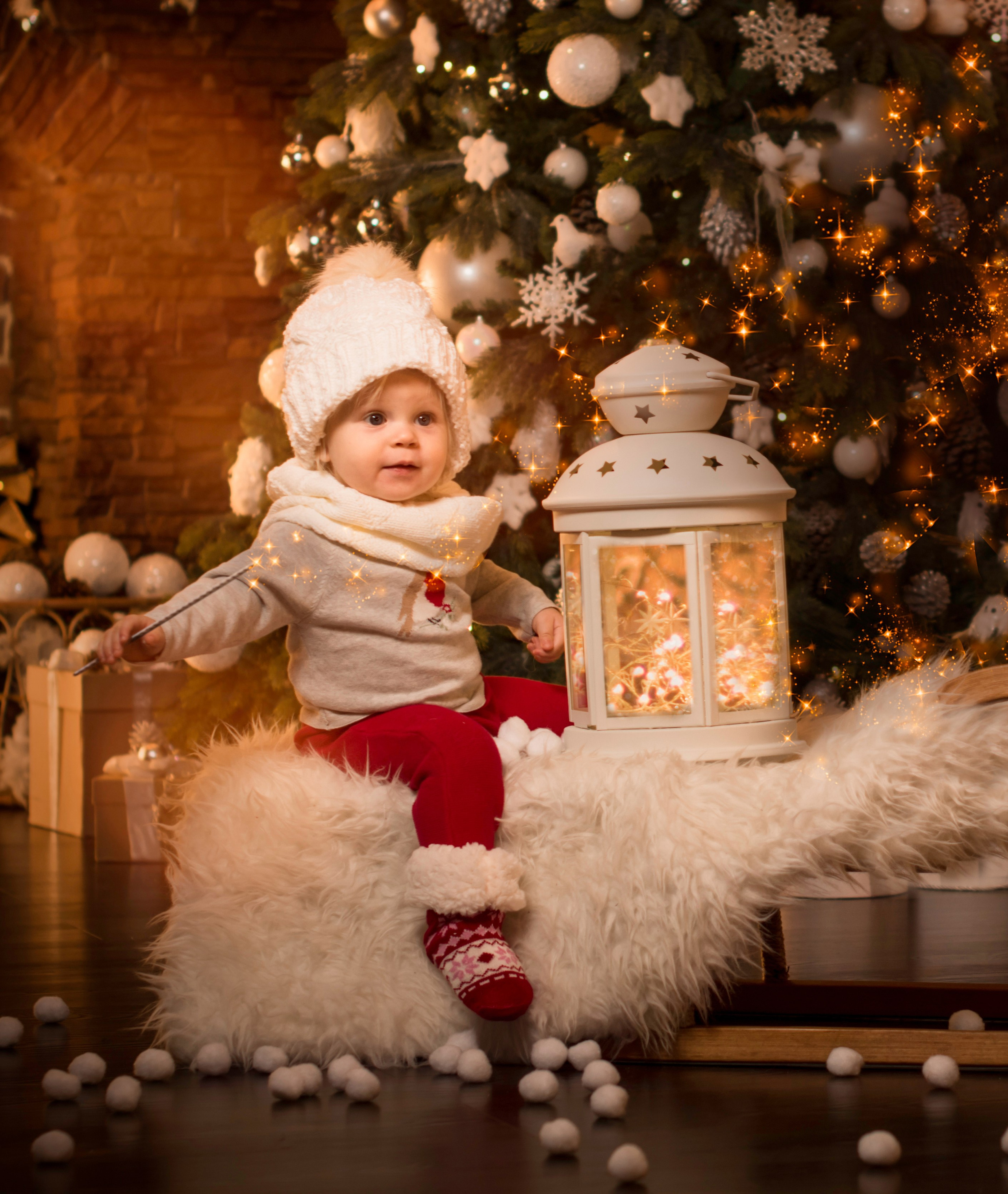 🎄 Новогодняя семейная фотосессия в студии. Фотосессия беременности — Крылова Натали — Москва