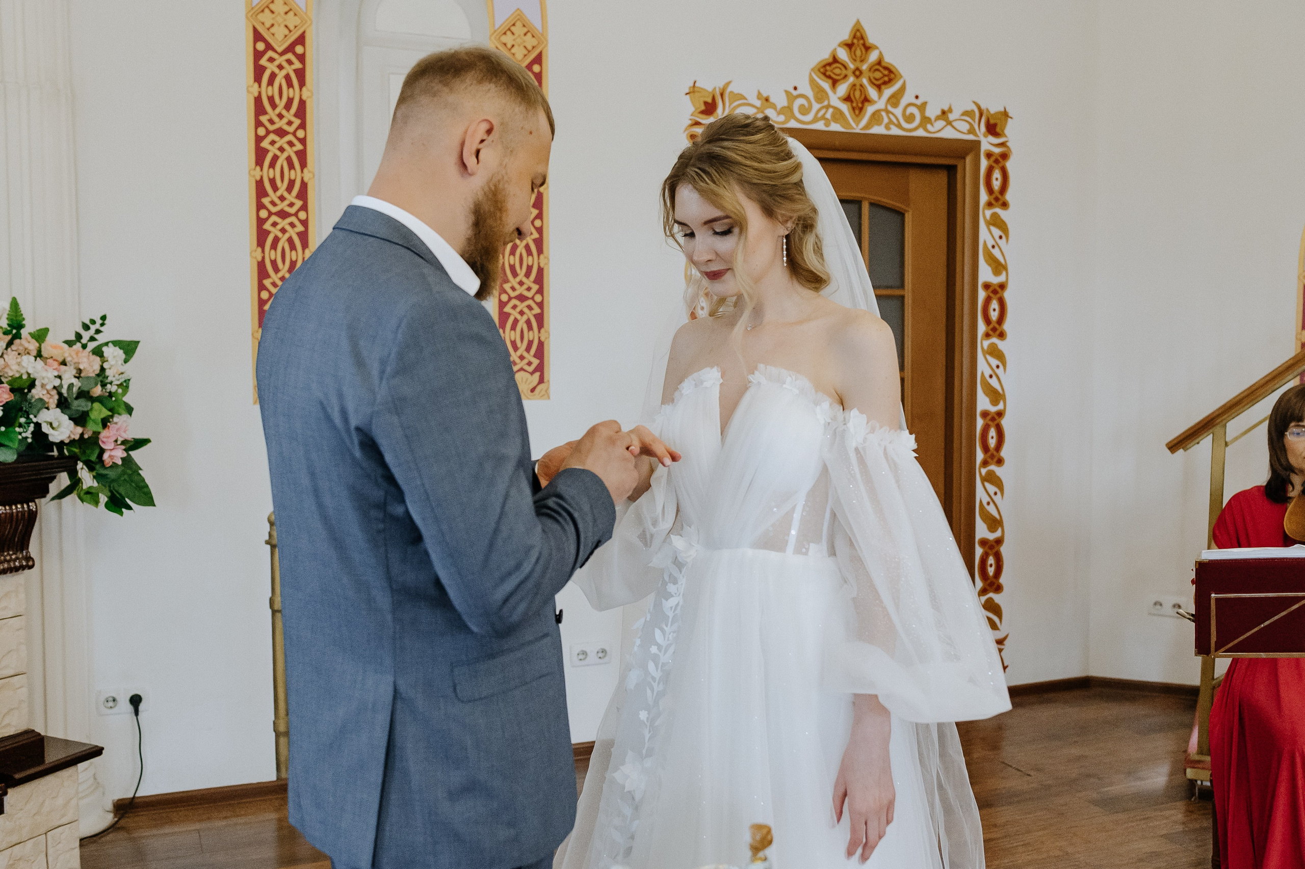 Обмен кольцами во Дворце Бракосочетания №5