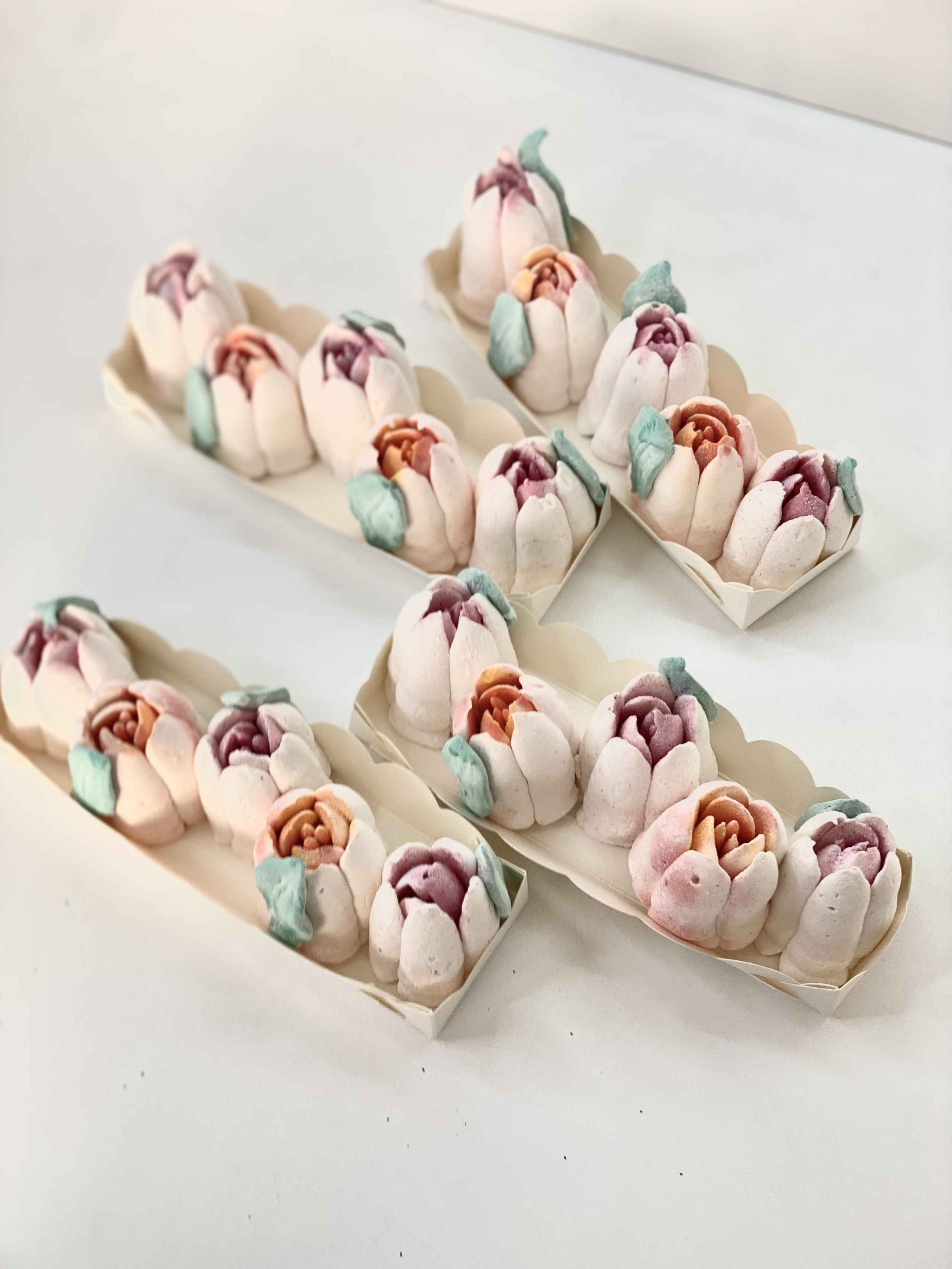 Тюльпаны из зефира в коробке. Katyasugarsugar капкейки, зефир, торты Москва