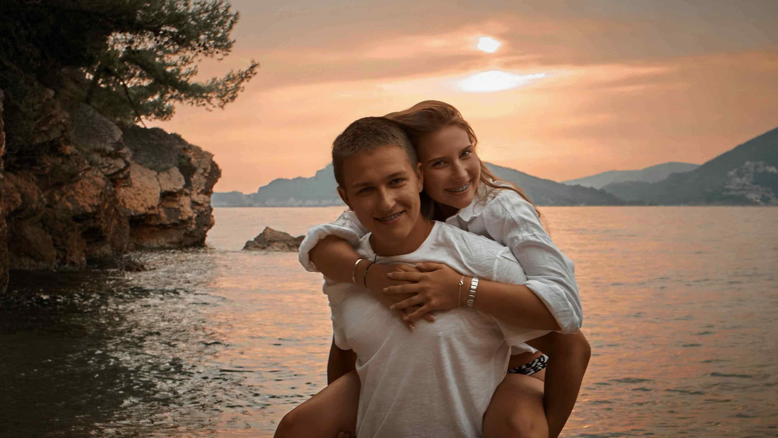 Love Story Photoshoot in Montenegro | Couple on the Beach at Sveti Stefan