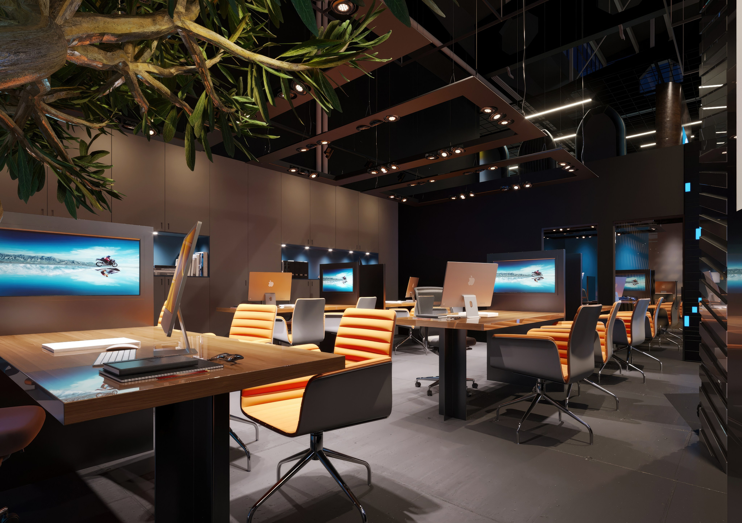 Motorbike Showroom Design Project — Bold and Modern Retail Space. 3D INTERIOR AND ARCHITECTURE VISUALIZATION