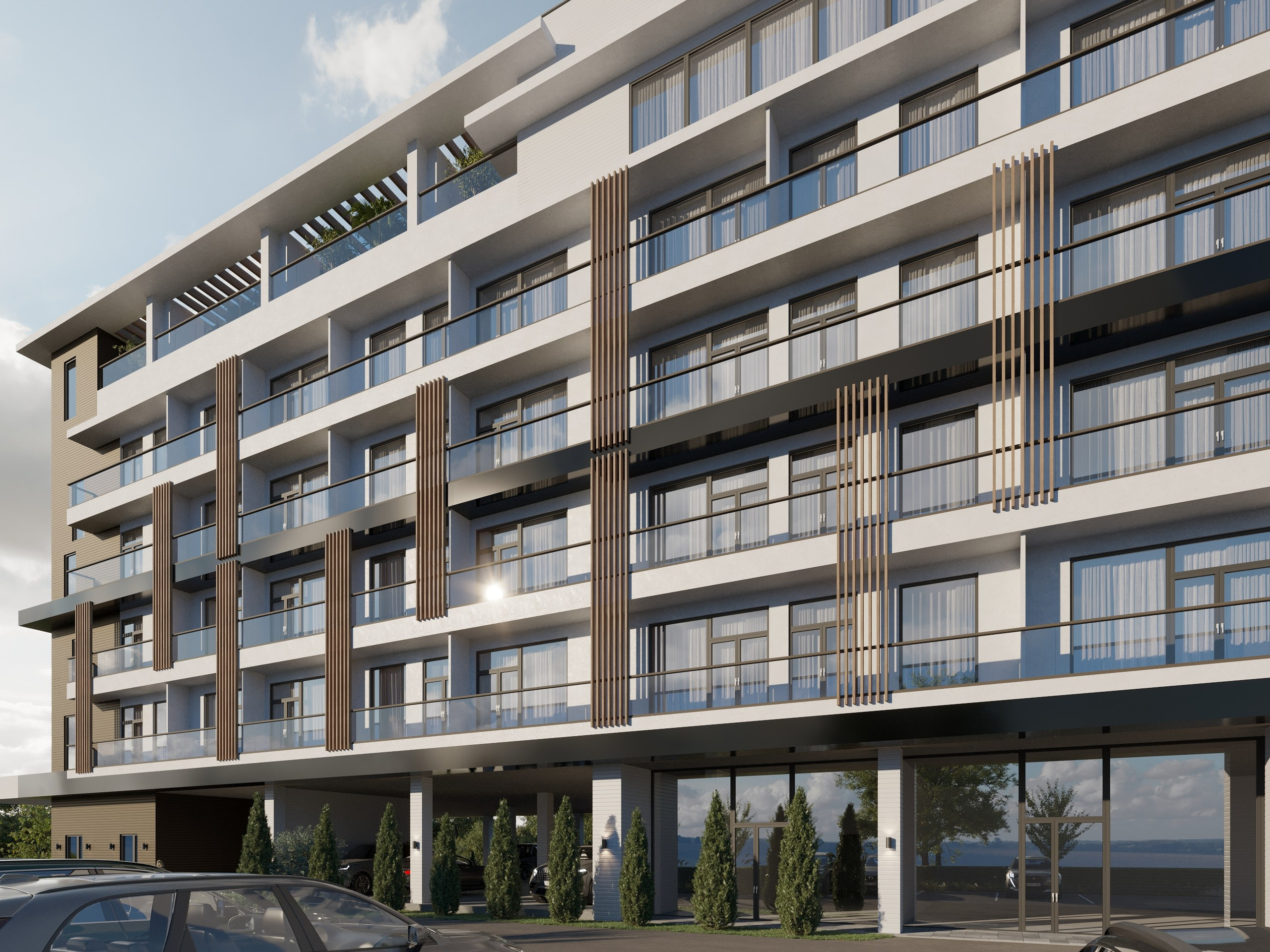 Hotel Visualization in Gelendzhik for an Architectural Bureau. 3D INTERIOR AND ARCHITECTURE VISUALIZATION