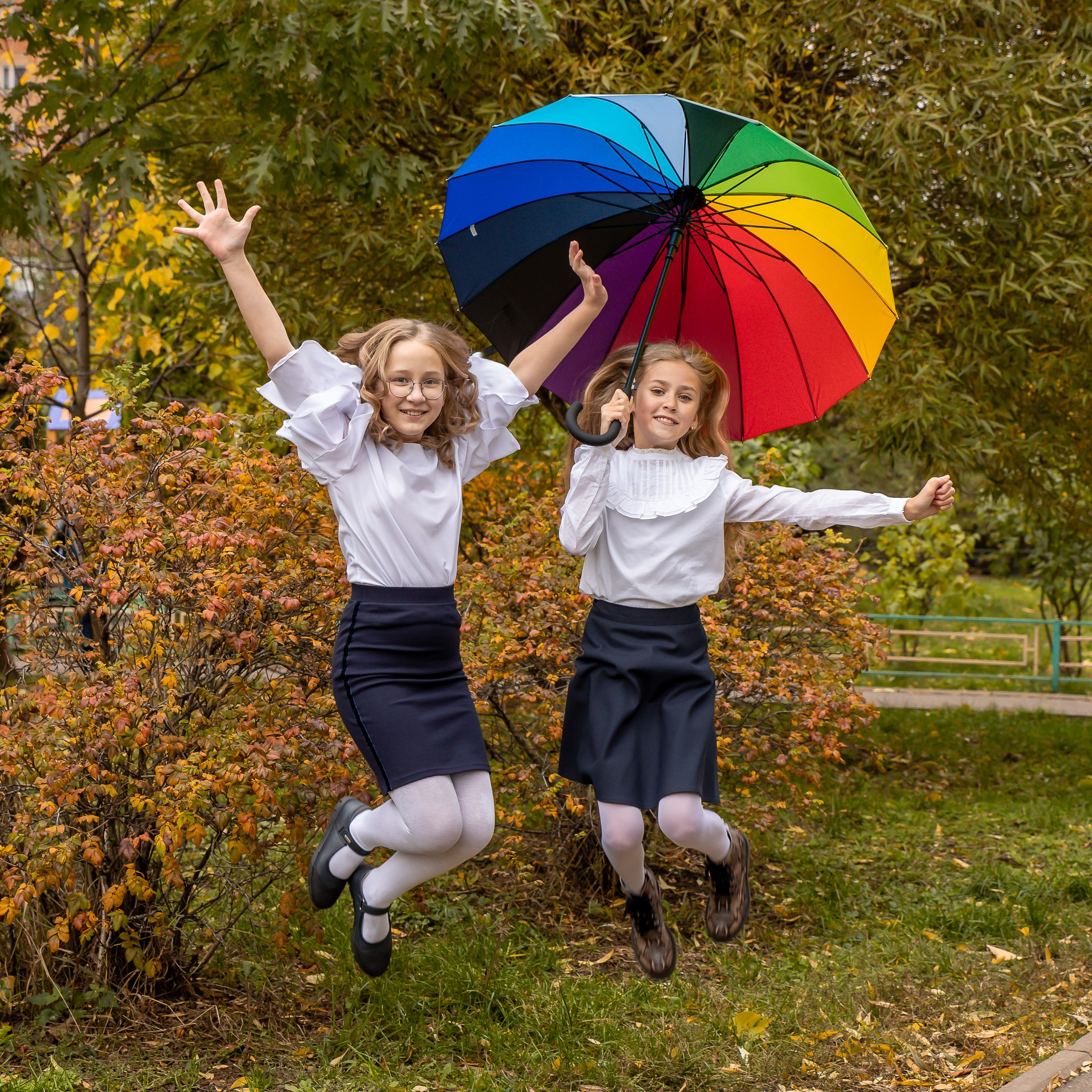 Подготовка к осеннему фотопроекту на улице для начальных классов. Выпускные альбомы в Мытищи Москве и Московской области