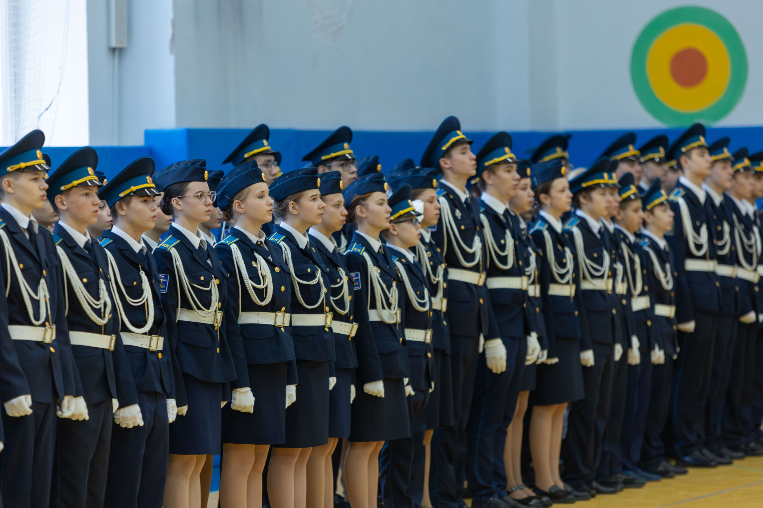 строй кадетов гимназия №7 посвящение в кадеты