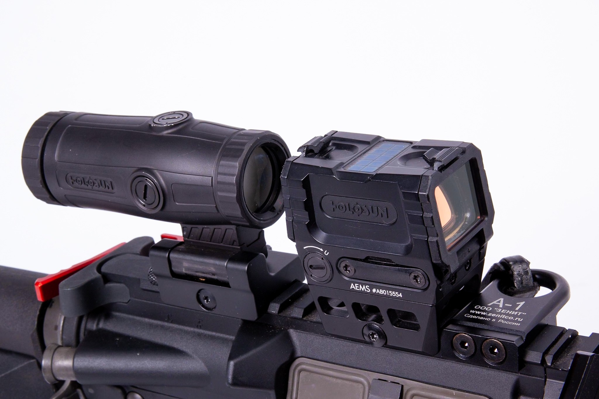 Holosun AEMS на оружии фото