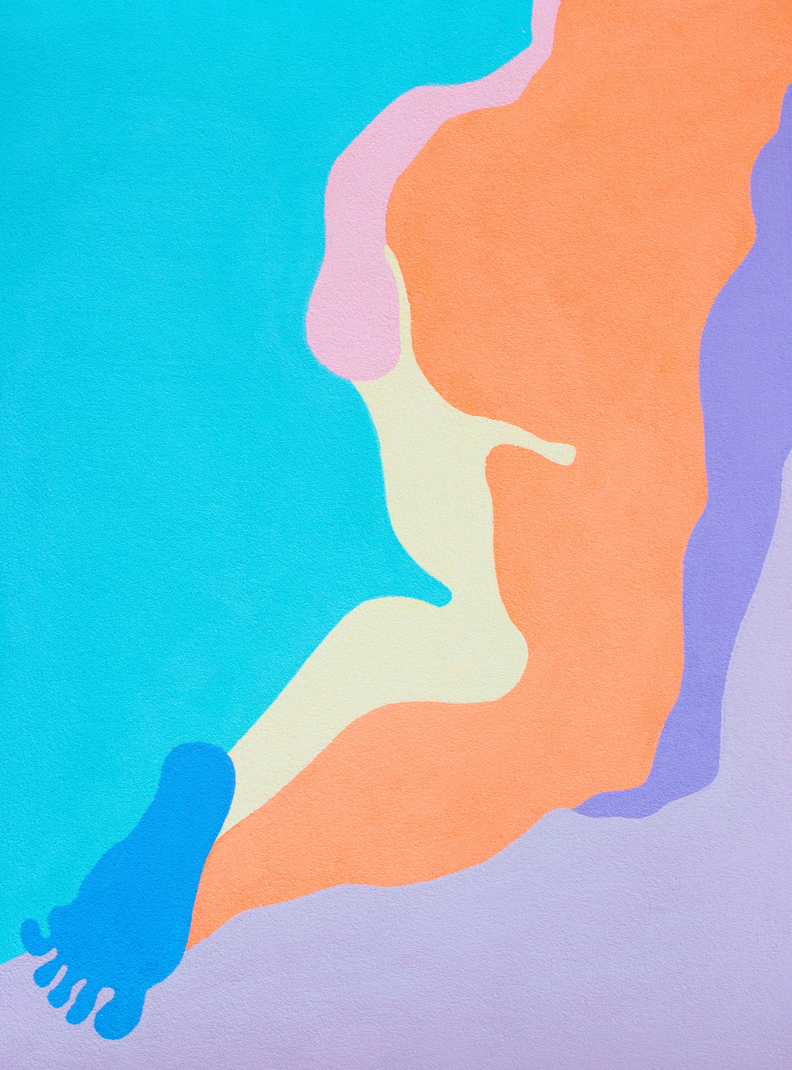 ДЕВЯТАЯ 2 бумага, манка, гуашь, колеровочная паста 60х80 см 2020 г 25.000 р