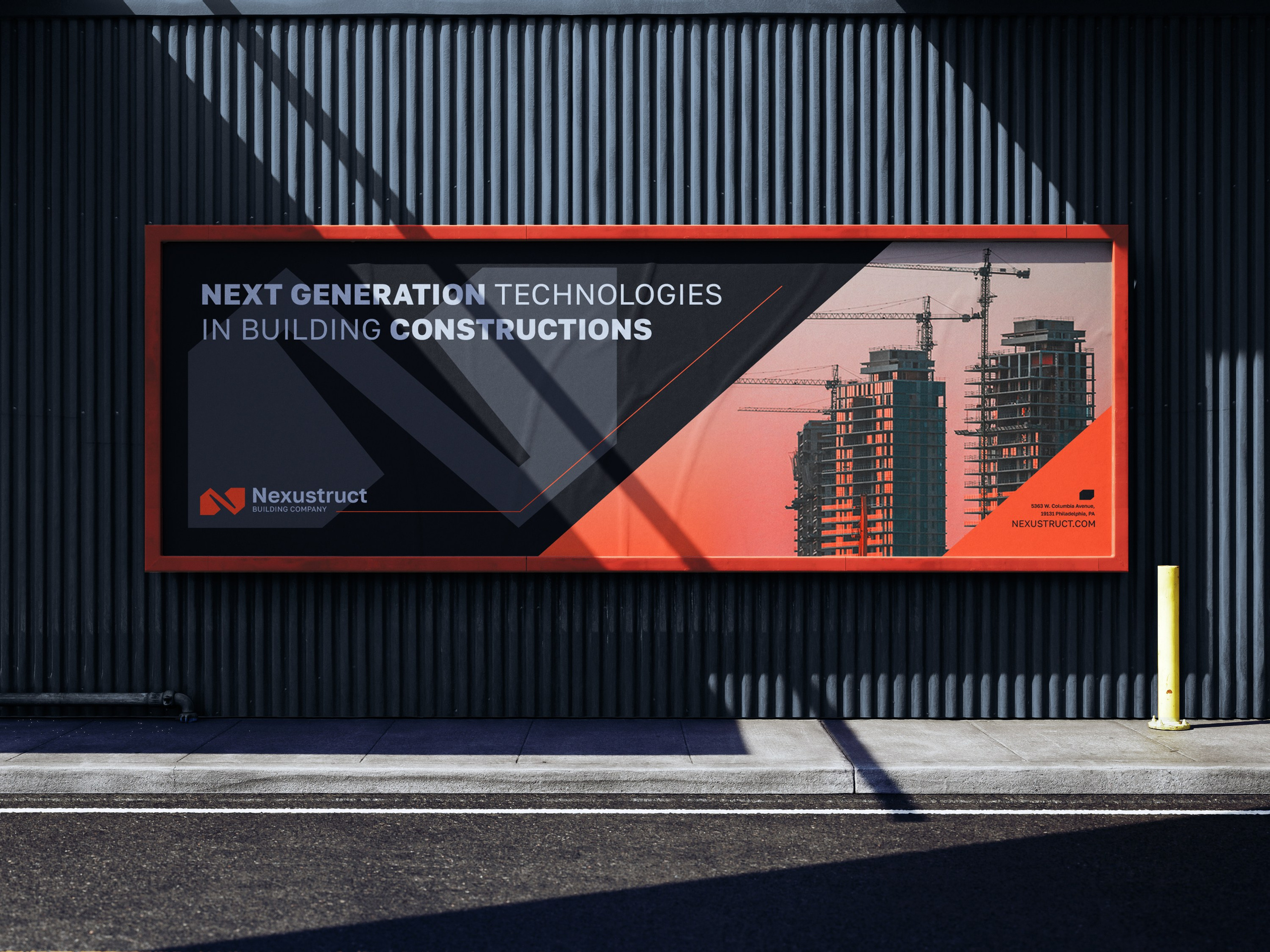Nexustruct | Разработка логотипа и фирменного стиля строительной компании. Графический дизайнер Роман Грек