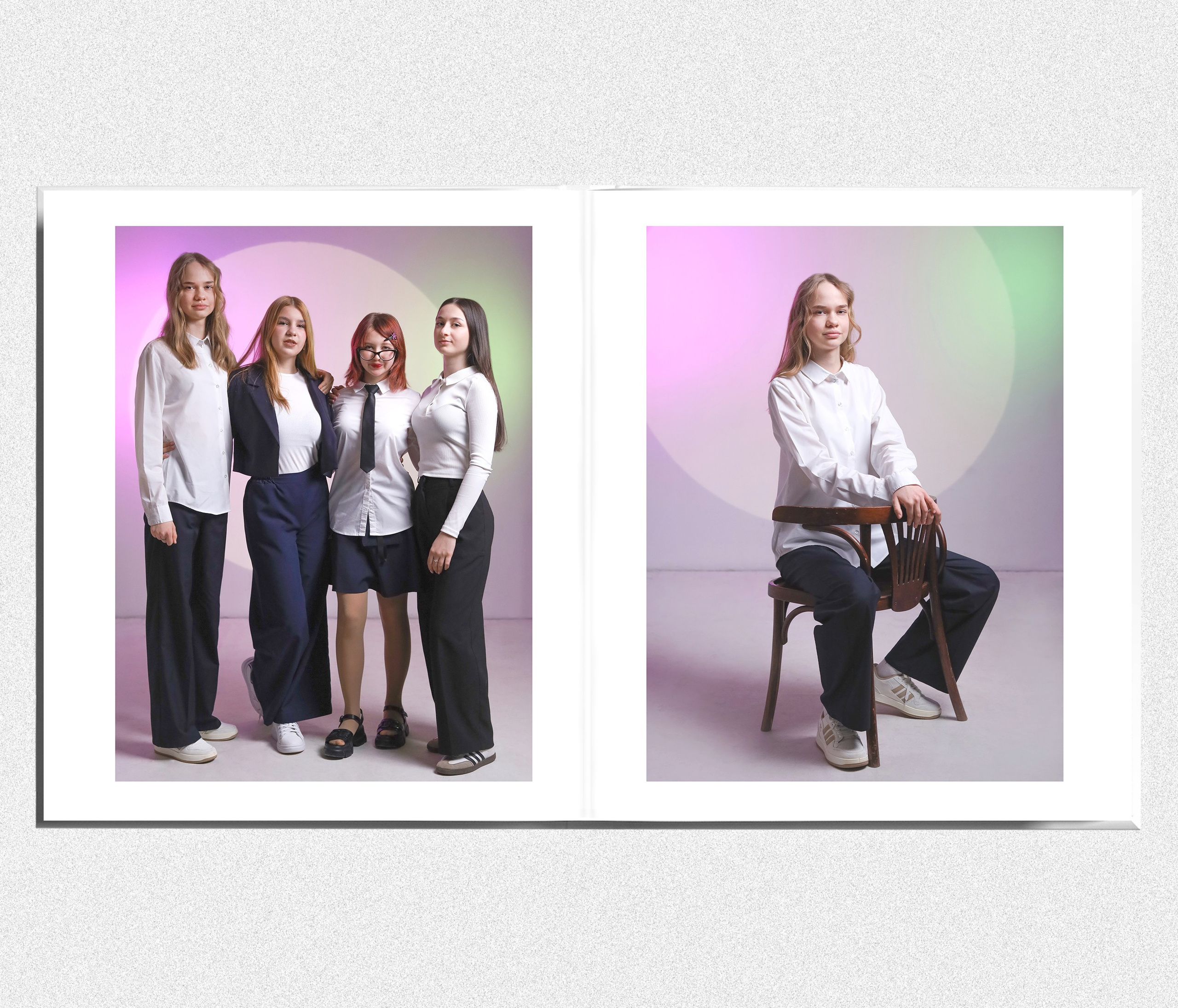 Альбом на окончание школы 9 и 11 класс «Симфония». Выпускные альбомы в Тюмени для школ, садов, вузов спортивных секций