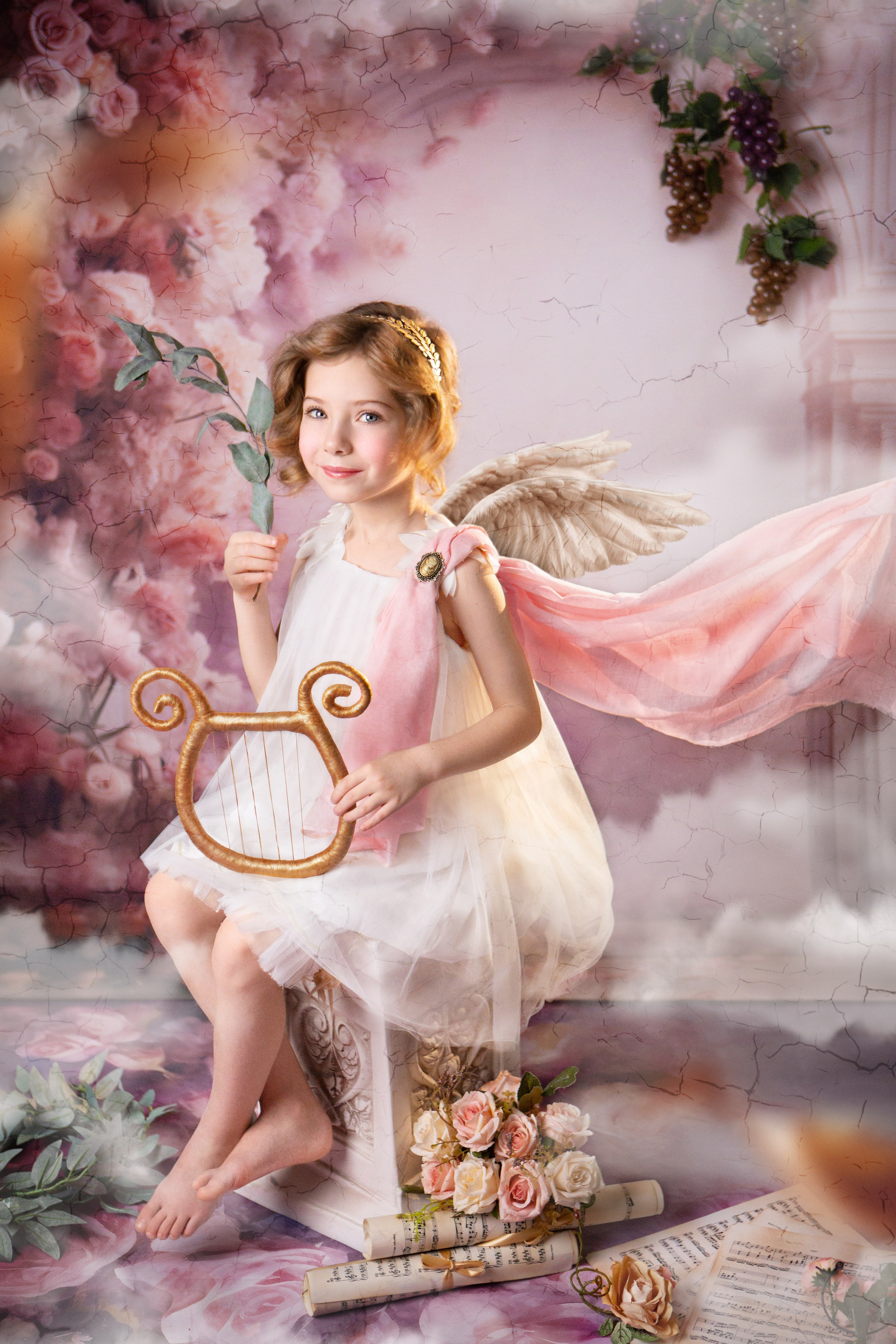 «Нежный ангел». Ульяночка. Детский и ньюборн фотограф в Санкт-Петербурге Марина Айдинян