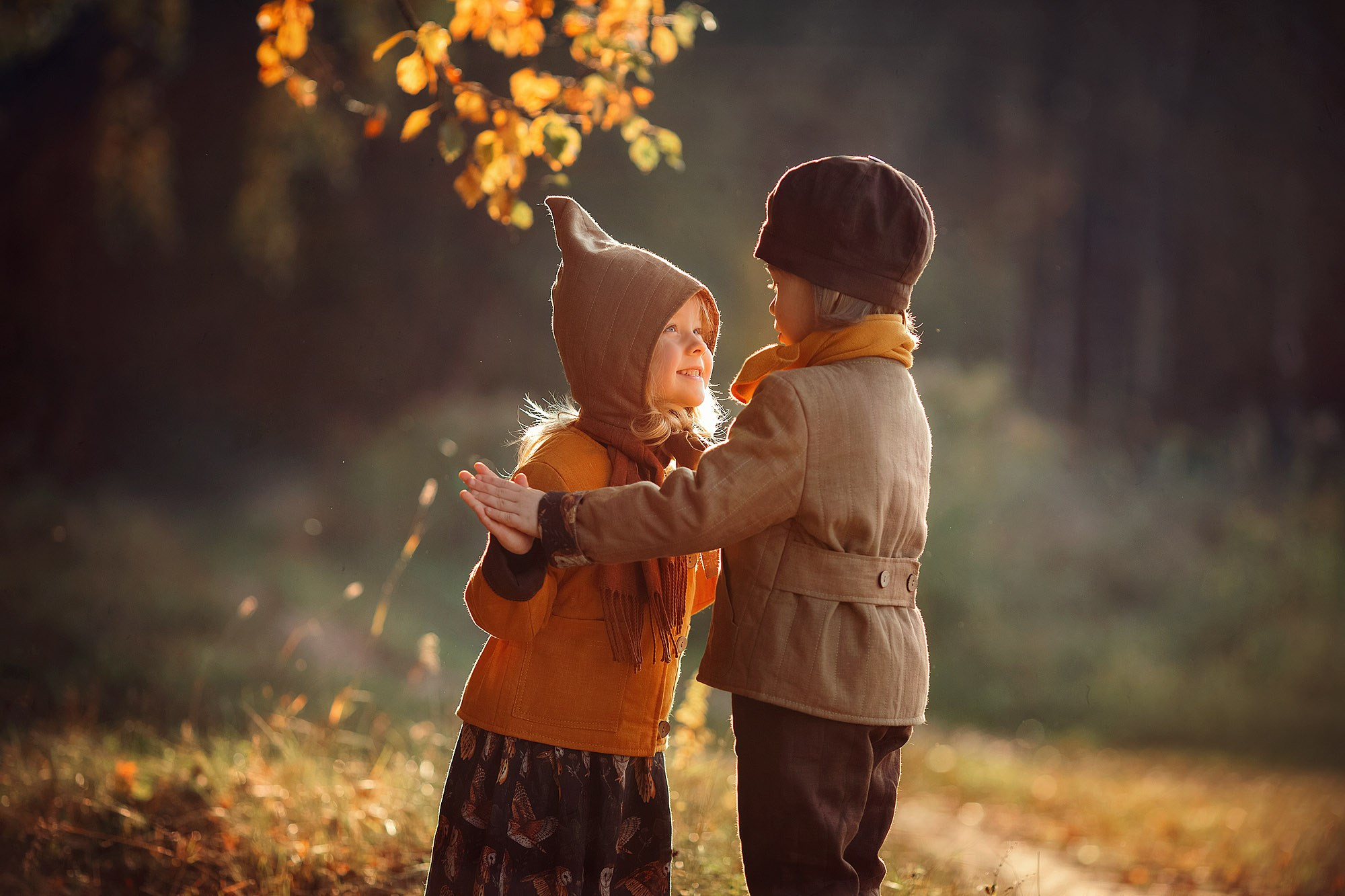 Детская стилизованная история золотой осенью. Tatyana Nadezhdina Family photographer