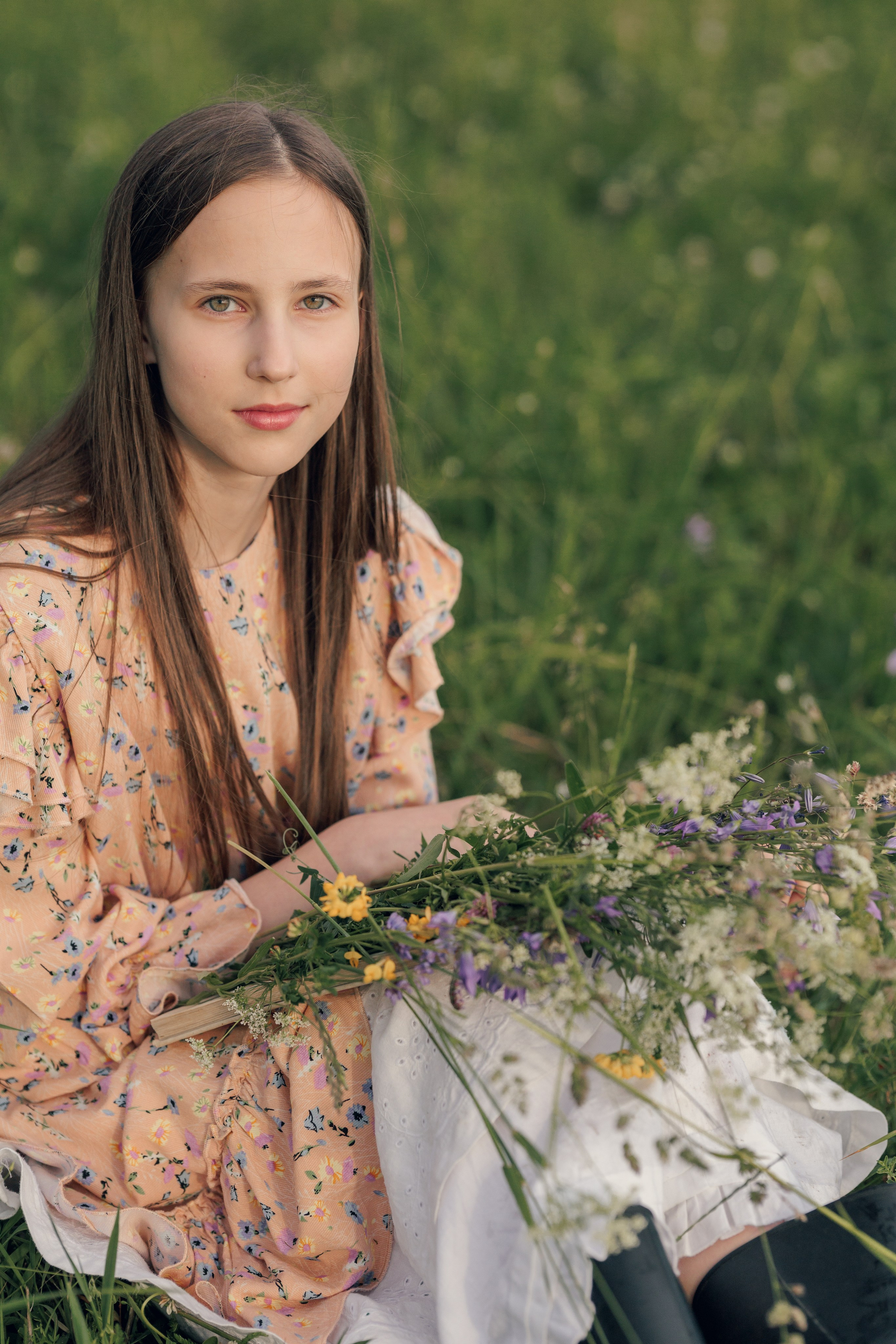 фотосессия с белой пони