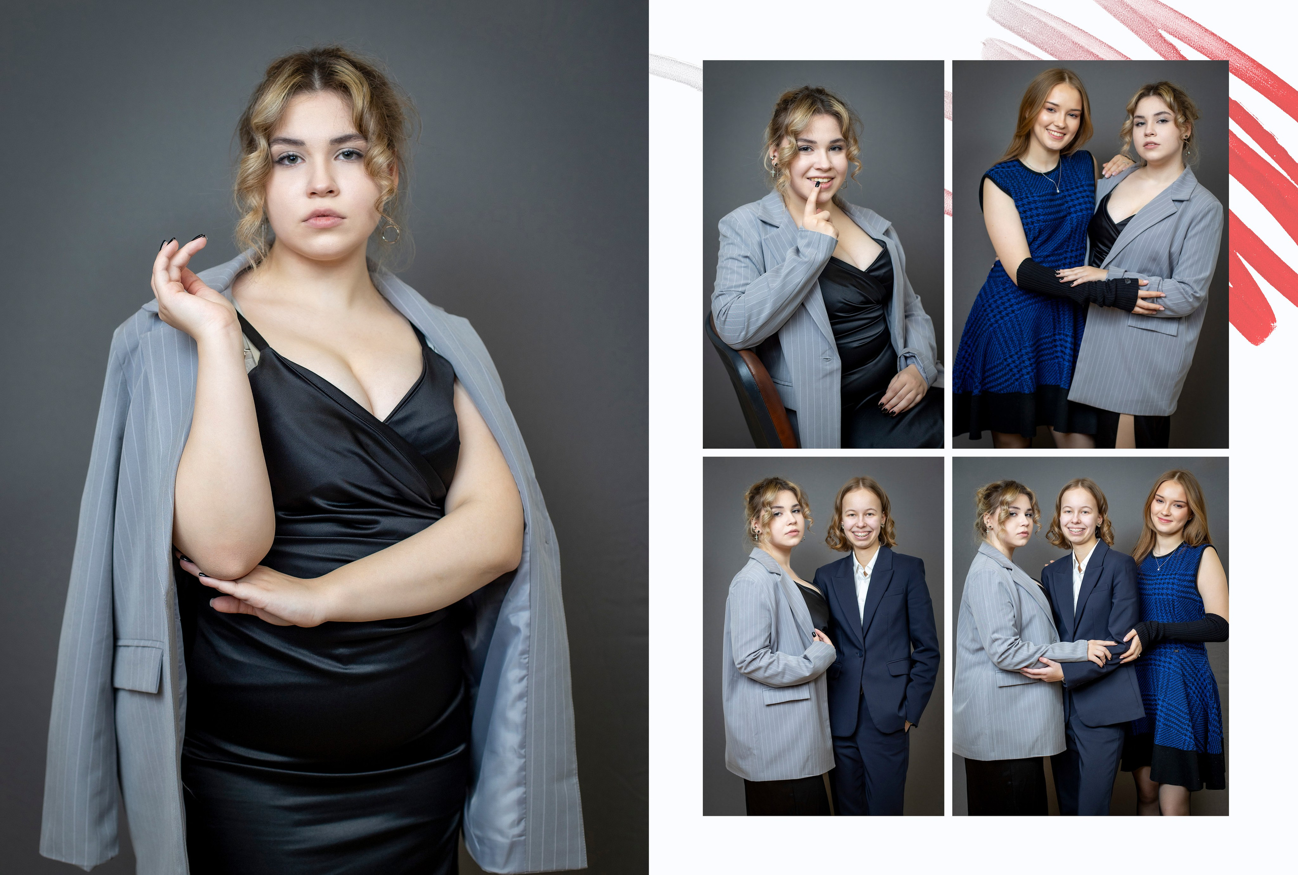 Пакет 3 альбомы общей верстки. Школьный и детский фотограф