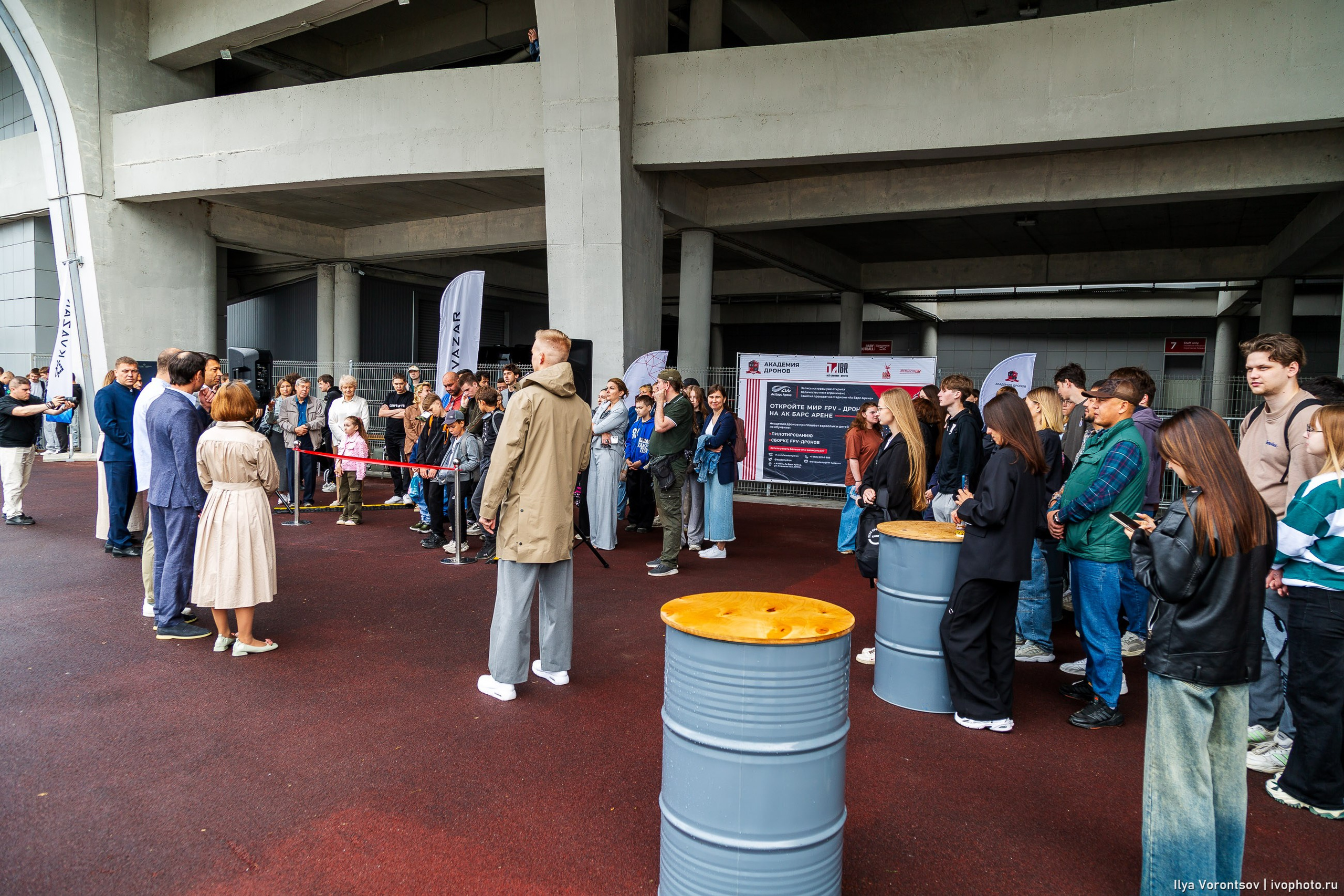 Открытие уличной площадки для полетов «Точка Взлета» в «Академии Дронов» Ак Барс Арена. Фотограф в Казани Воронцов Илья