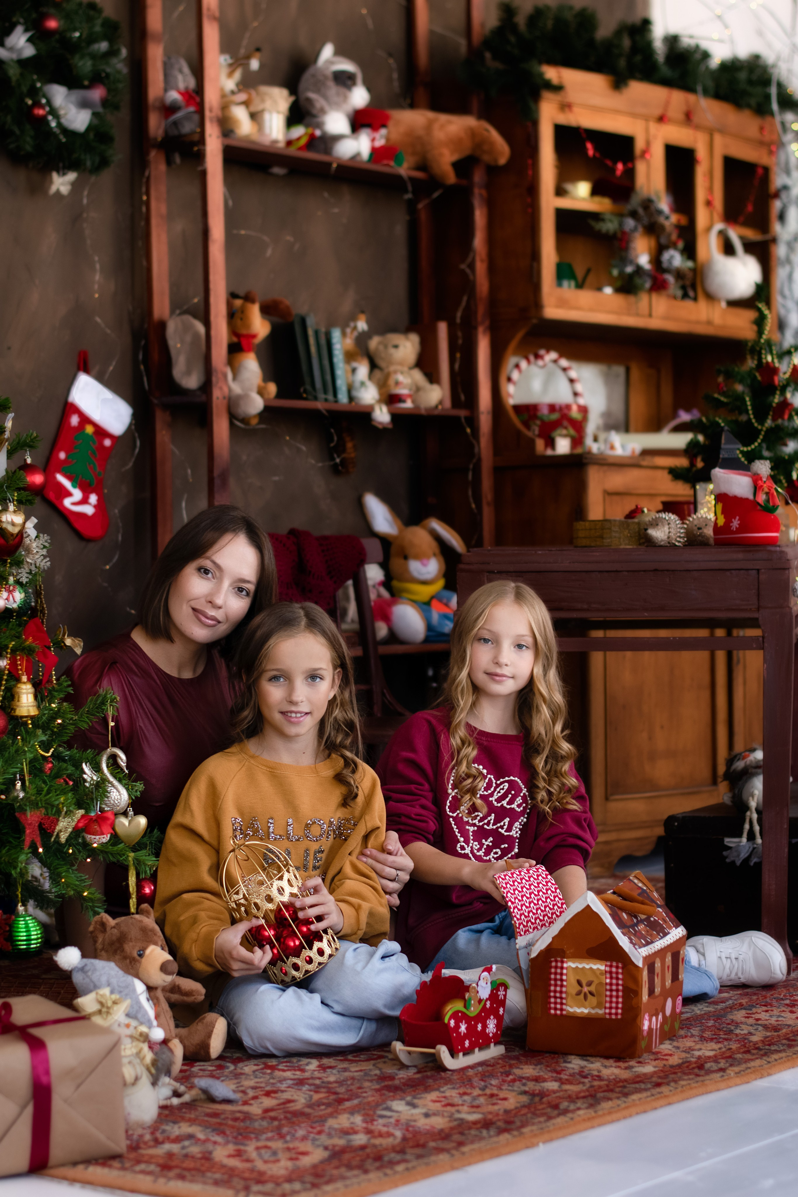Новогодняя съемка в студии «Мастерская». Семейный и детский фотограф в Краснодаре Татьяна Голобокова