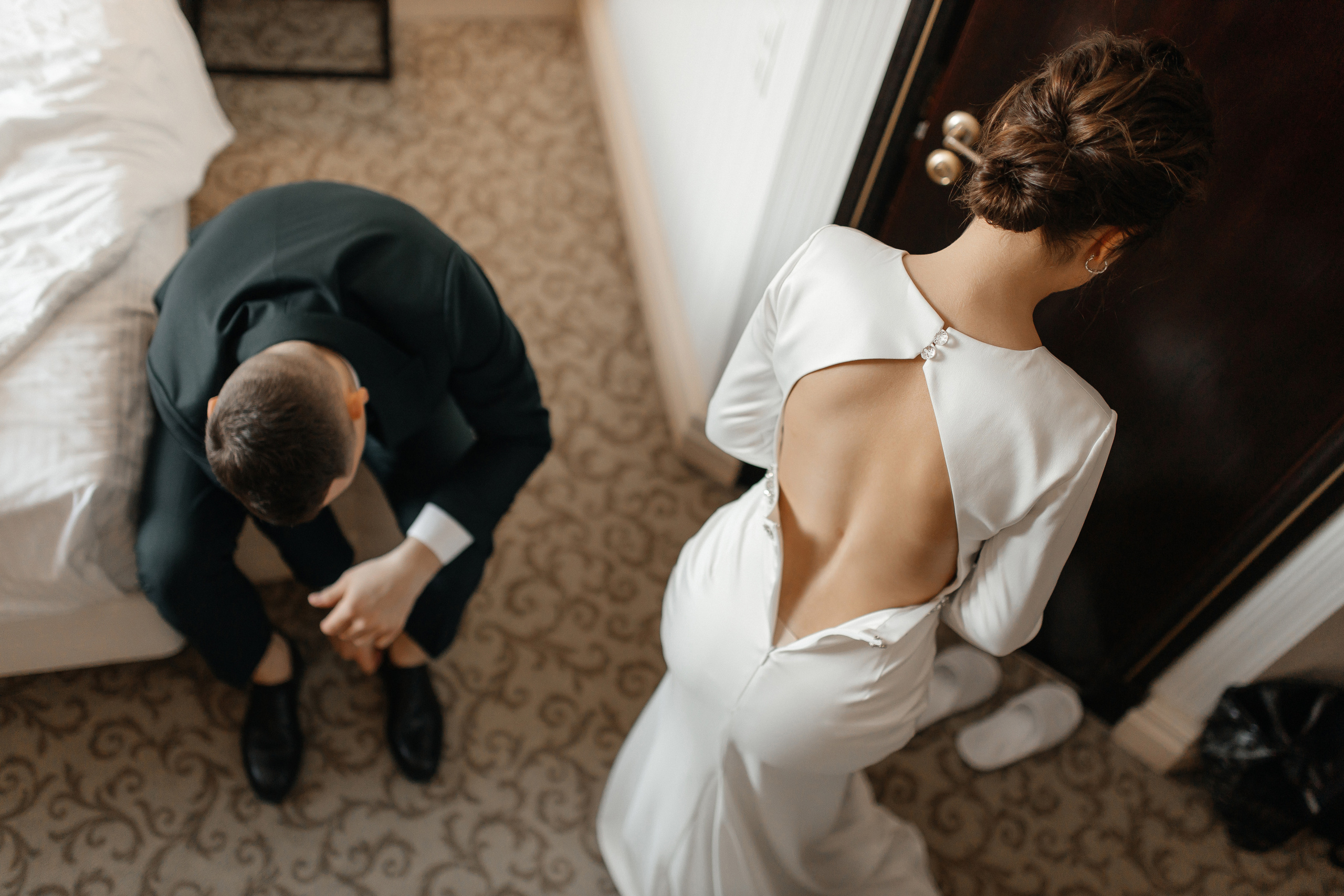 Портретные фотографии молодожёны свадебная фотосессия сборы невесты