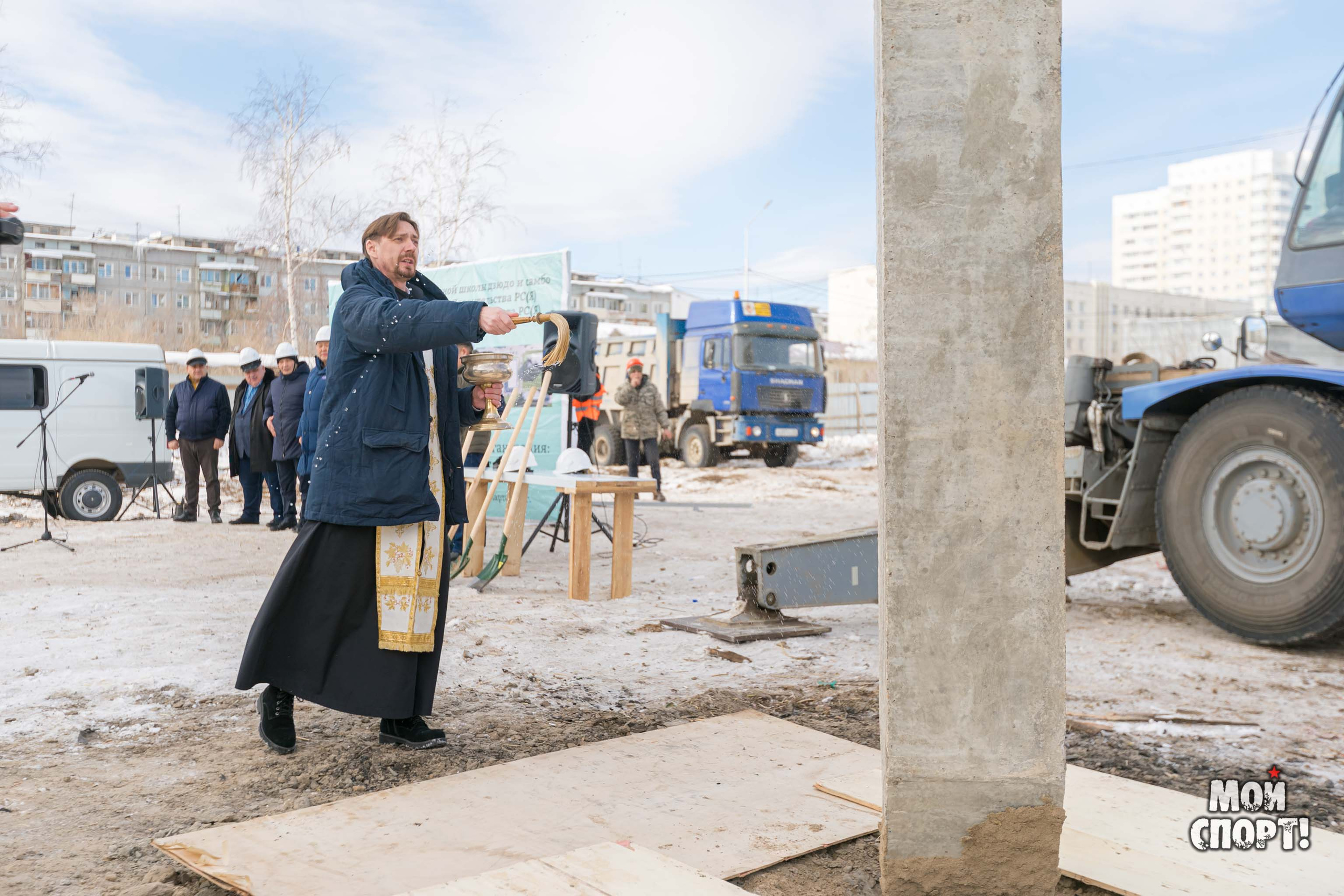 Дворец единоборств. Закладка первой сваи. Студия «Мой Спорт!» — все о спорте в Якутии