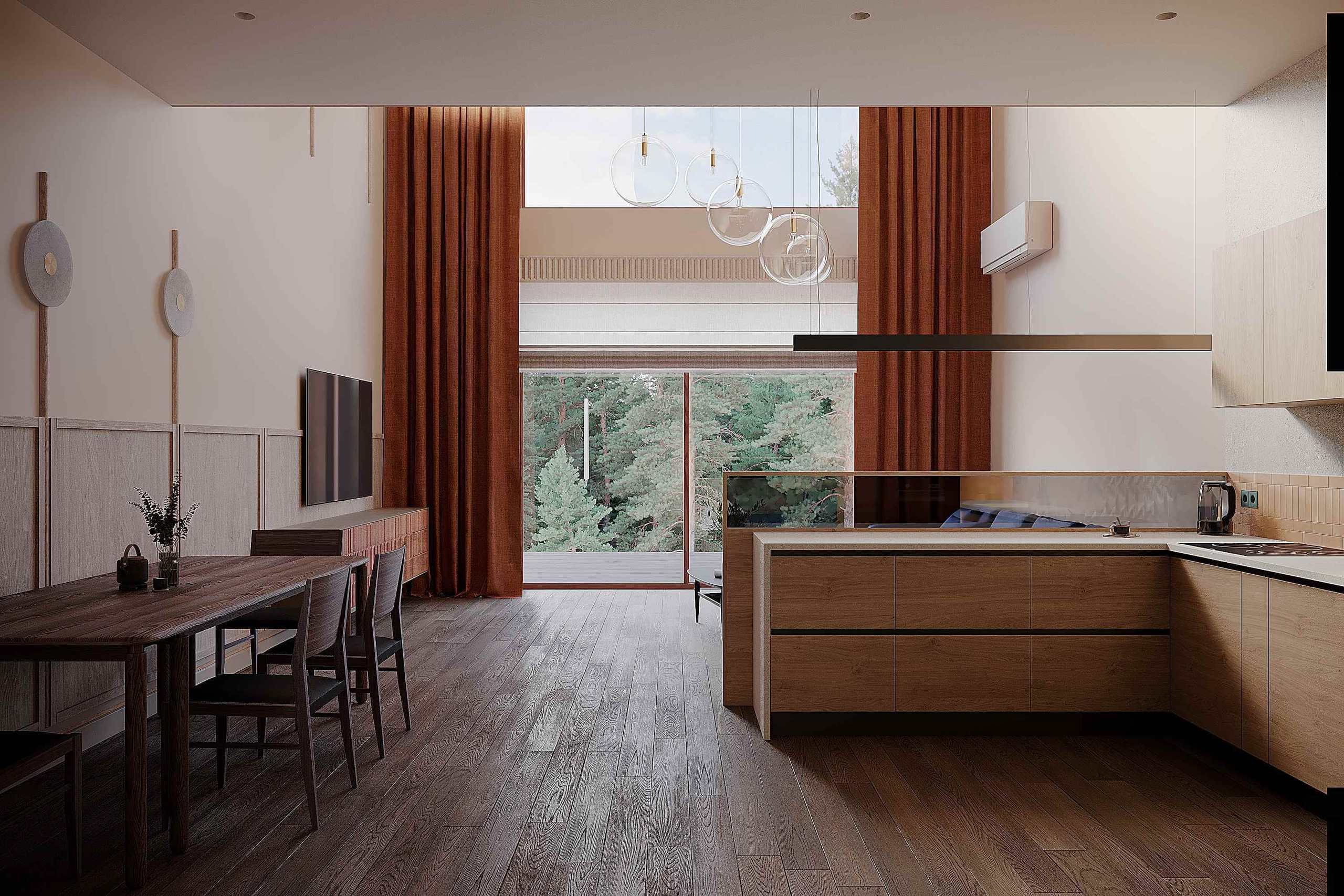 Дизайн интерьера большого дома в Самарской области. Студия дизайна интерьера «Строчка» | Москва, Санкт-Петербург, Самара, Казань, Тольятти, Ульяновск и другие города России