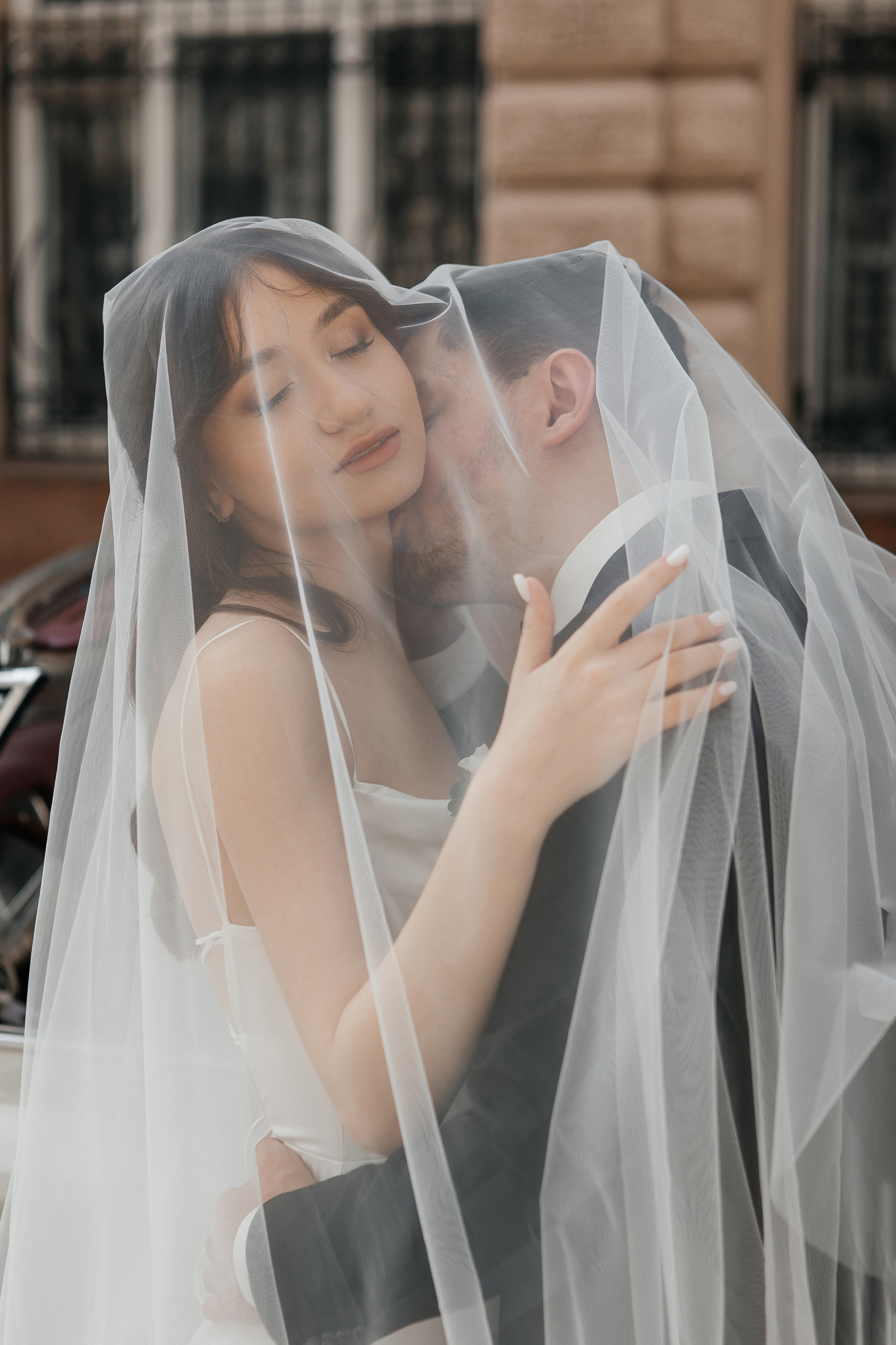 Свадебная фотосессия с кабриолетом