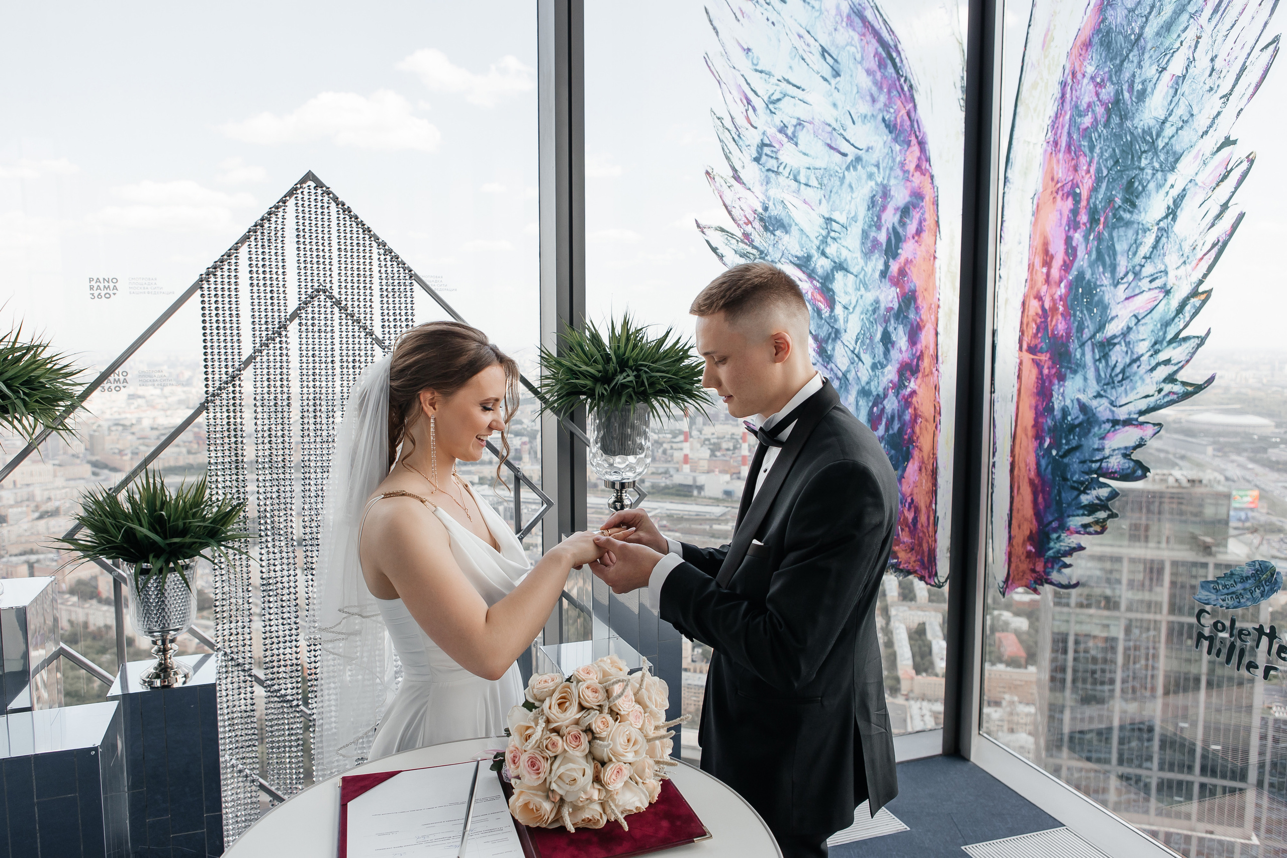 Регистрация брака в Башне Федерация Панорама 360