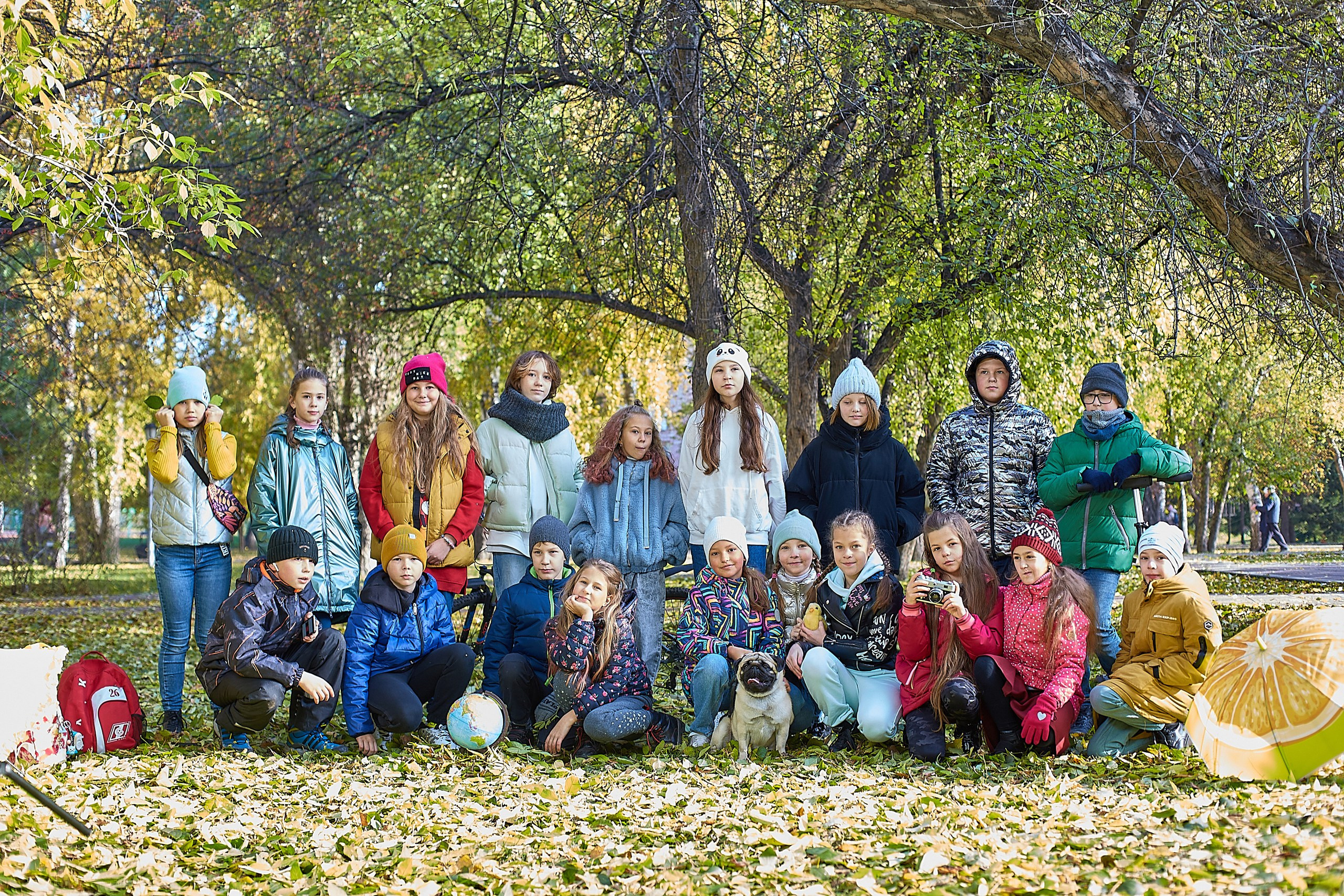 Школьная фотосессия на природе золотая осень. Выпускной альбом Новосибирск