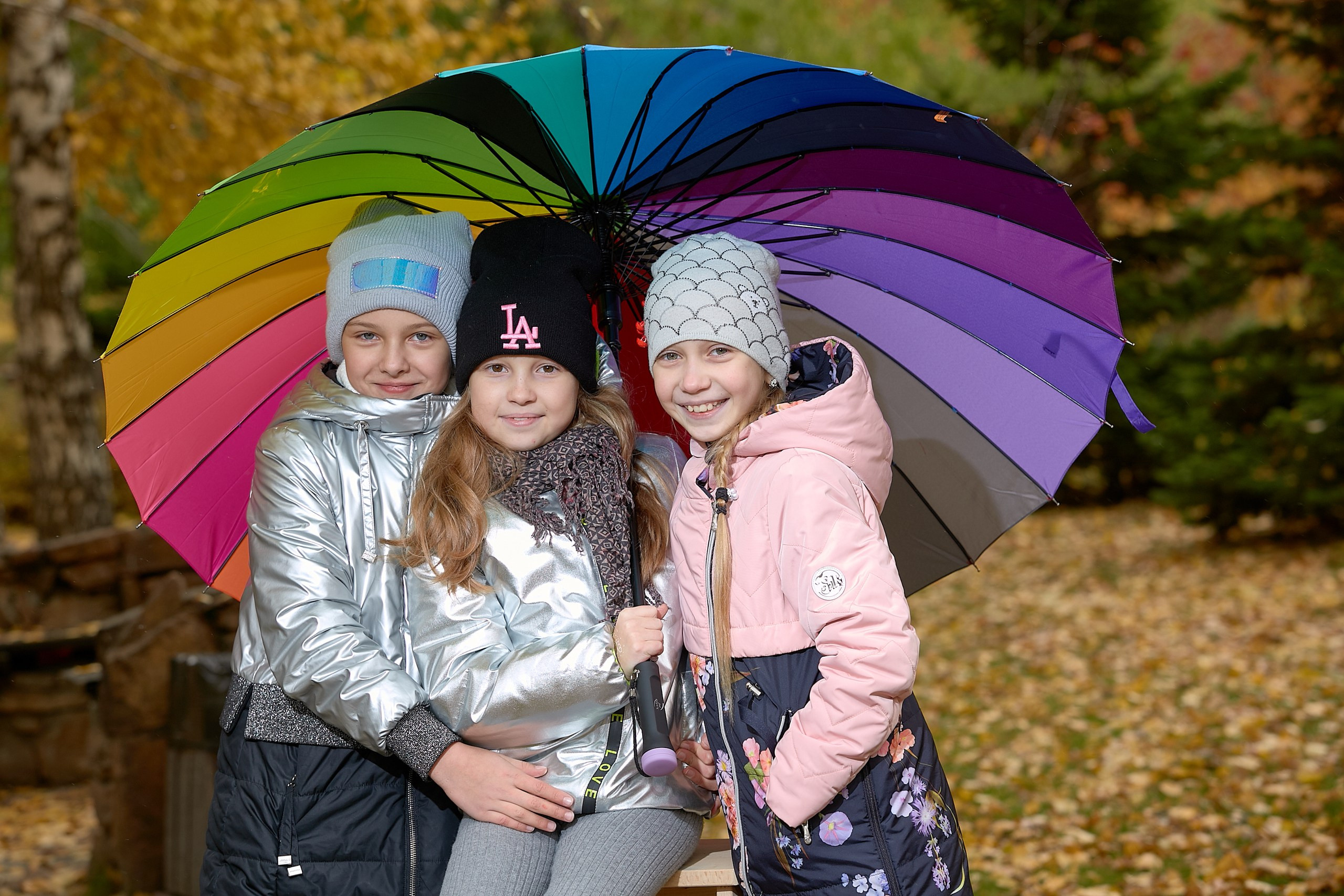 Школьная фотосессия на природе золотая осень. Выпускной альбом Новосибирск