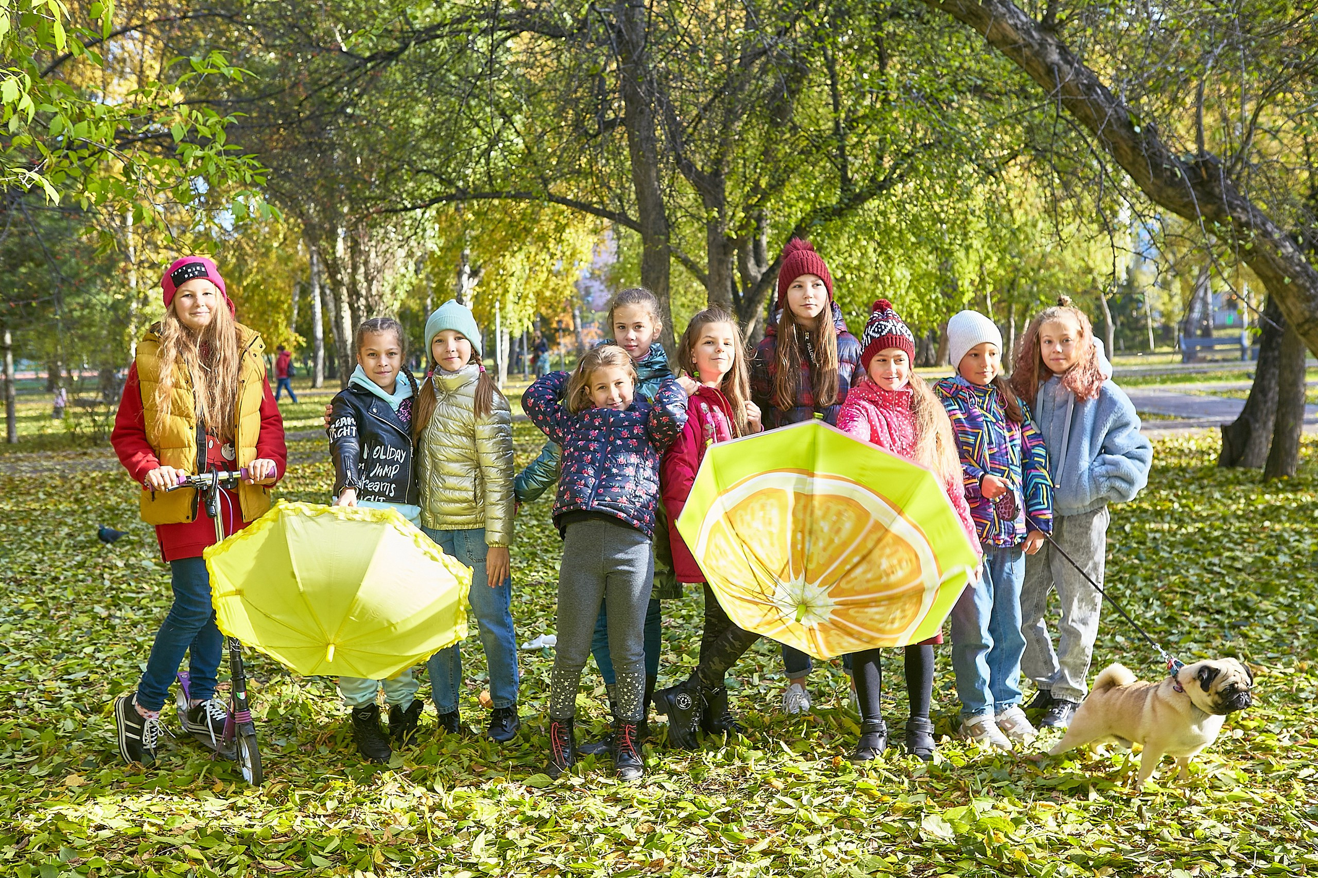 Школьная фотосессия на природе золотая осень. Выпускной альбом Новосибирск