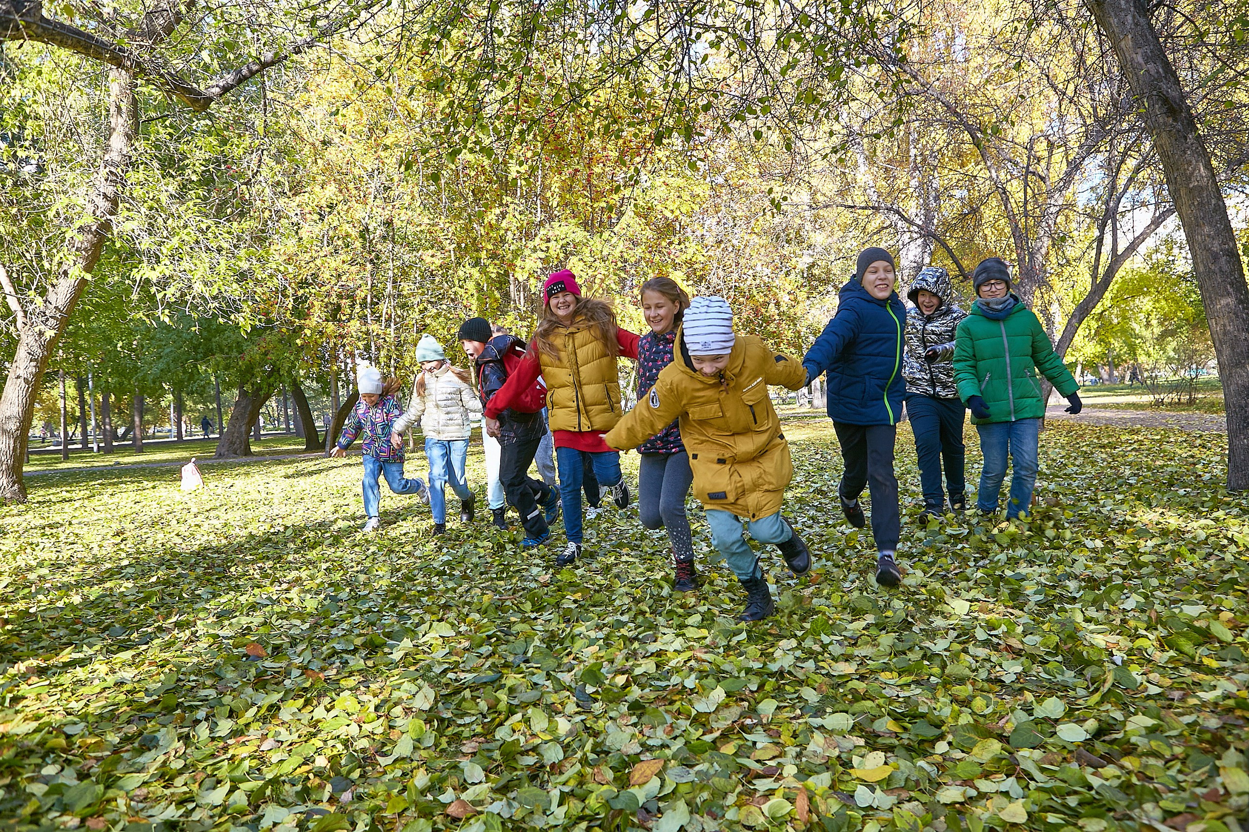 Школьная фотосессия на природе золотая осень. Выпускной альбом Новосибирск