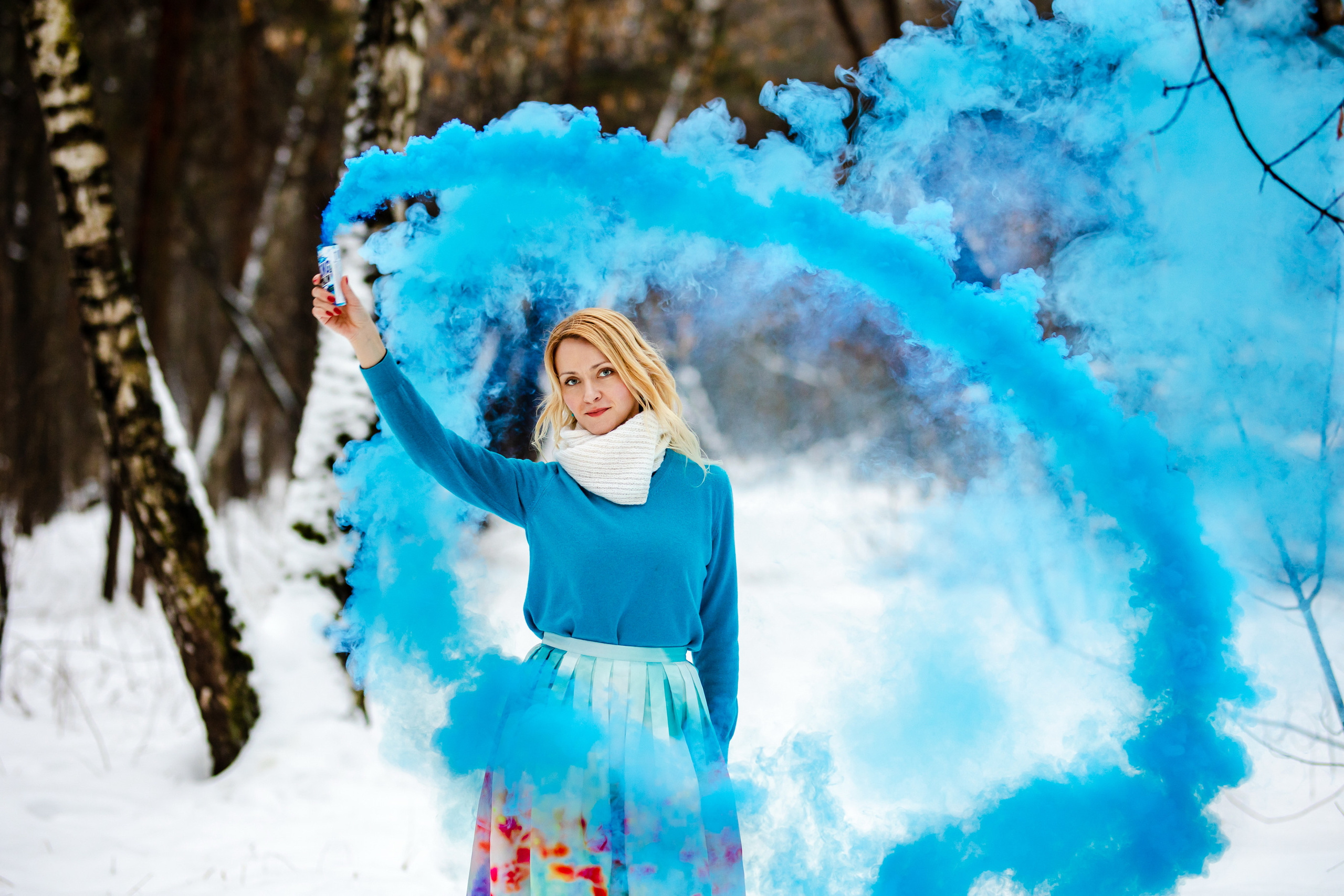 Яркая фотосессия в зимнем лесу. Фотограф Сергей Лукьянов @xapeton_photo Москва