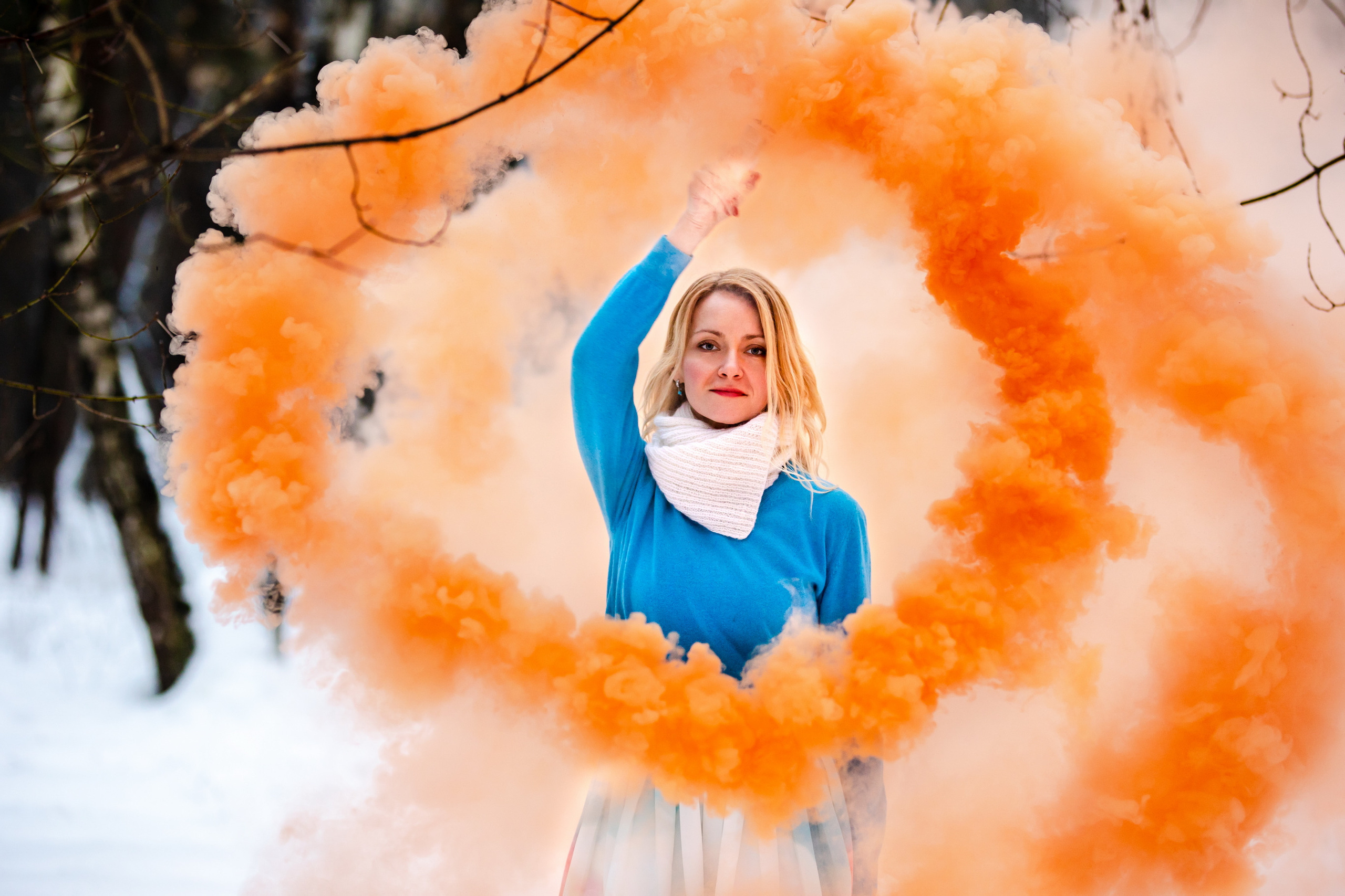 Яркая фотосессия в зимнем лесу. Фотограф Сергей Лукьянов @xapeton_photo Москва