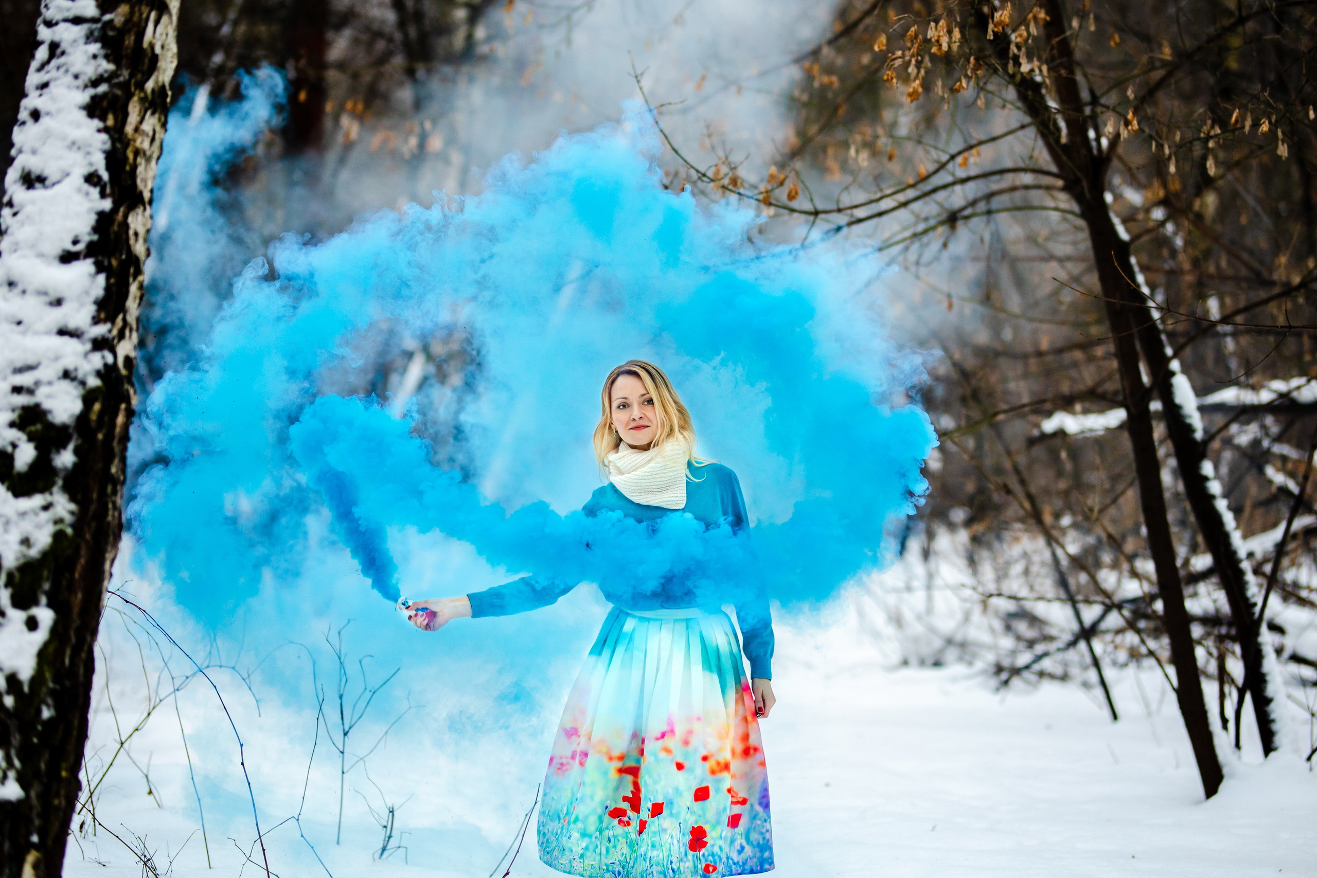 Яркая фотосессия в зимнем лесу. Фотограф Сергей Лукьянов @xapeton_photo Москва