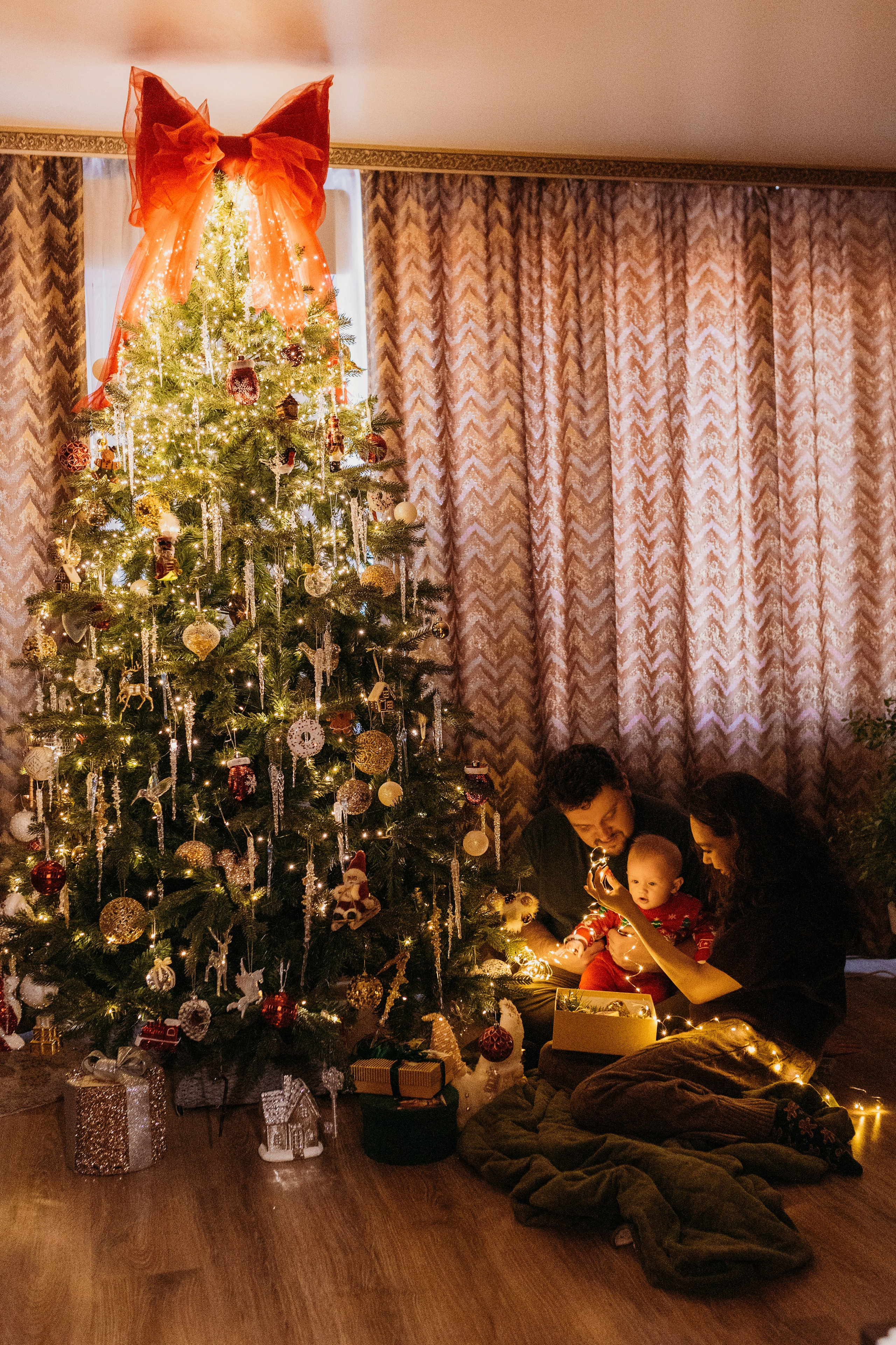 Домашняя новогодняя фотосессия. Фотограф новорожденных в г. Барнаул Ренпенинг Катерина