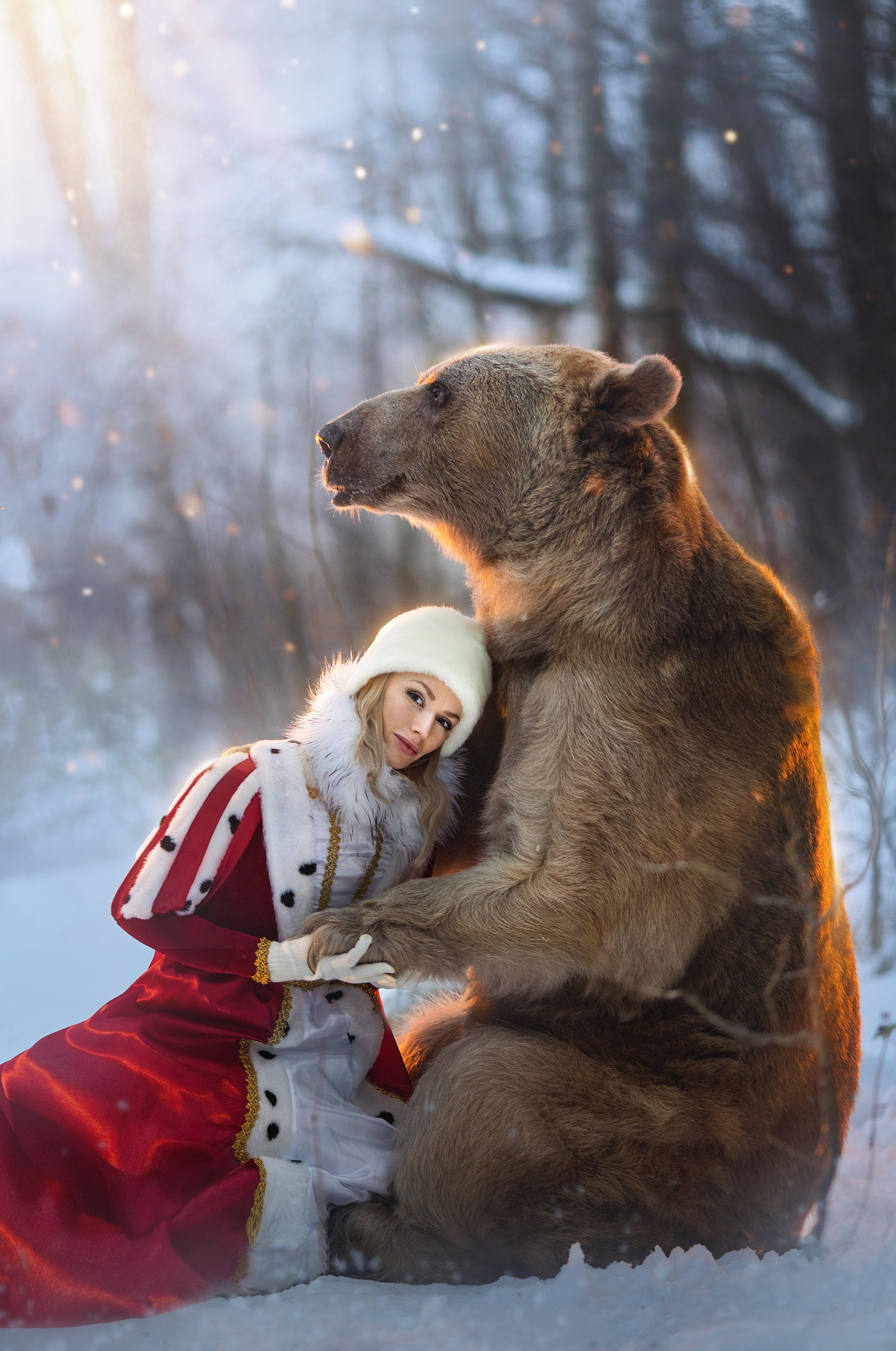 Фотосессия с медведем. Фотограф Лия Милк | Москва, Подмосковье