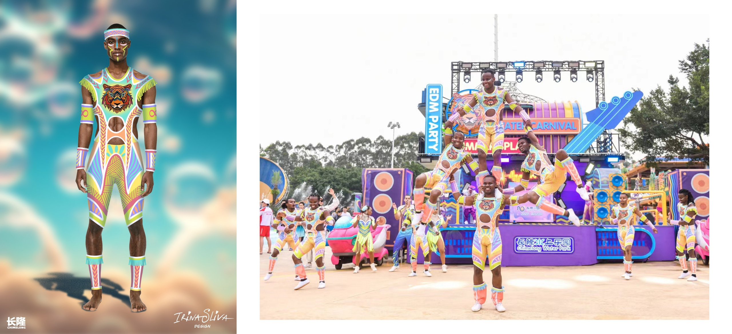 ACROBATIC AND DANCE. Costume Design for Theme Parks & Live Performances | Character & Parade & Stage Costumes | 2D & 3D Costume Illustrations