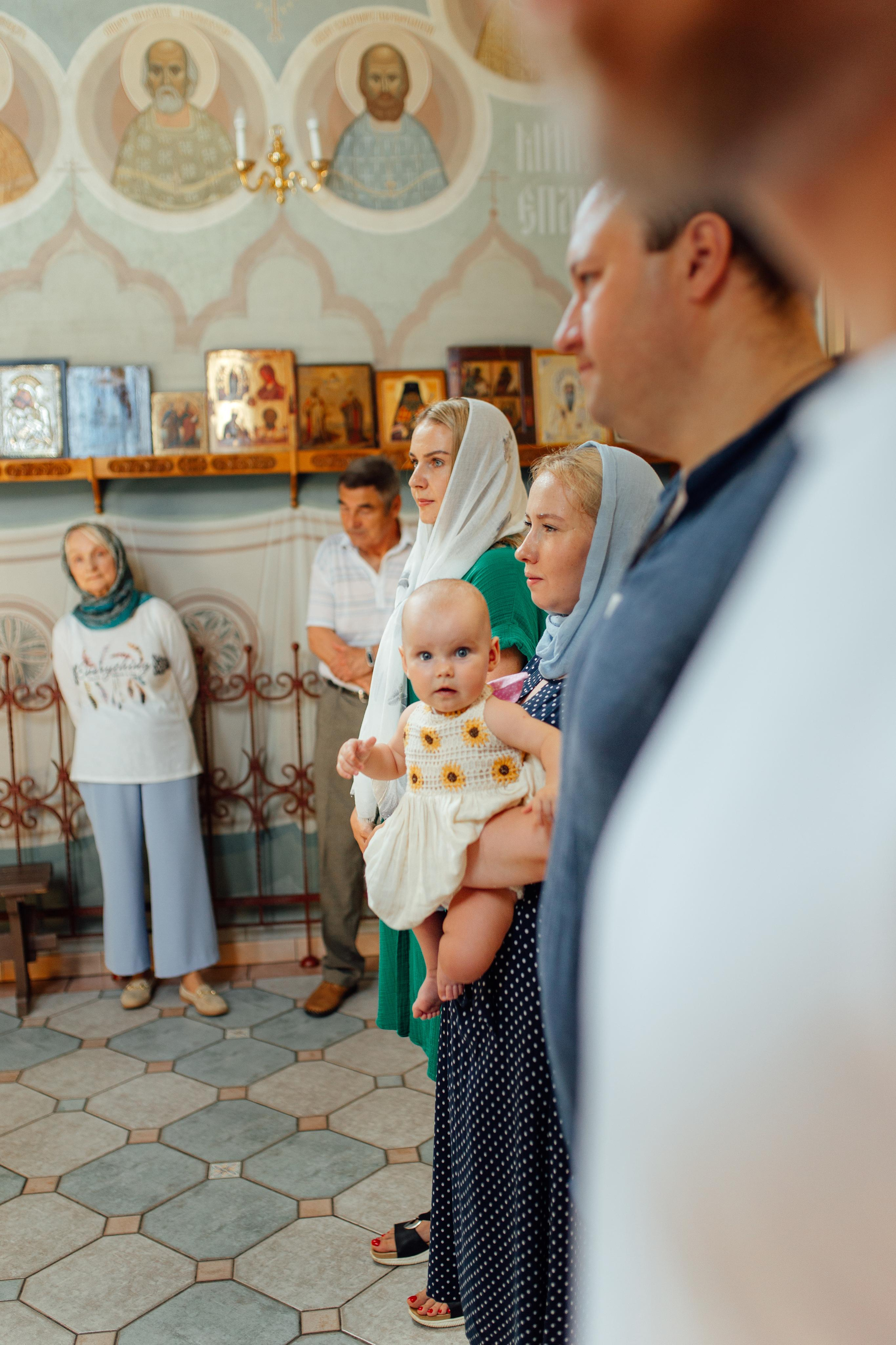 Таинство крещения Арины, храм Иова Многострадального 3 июля 2022 года