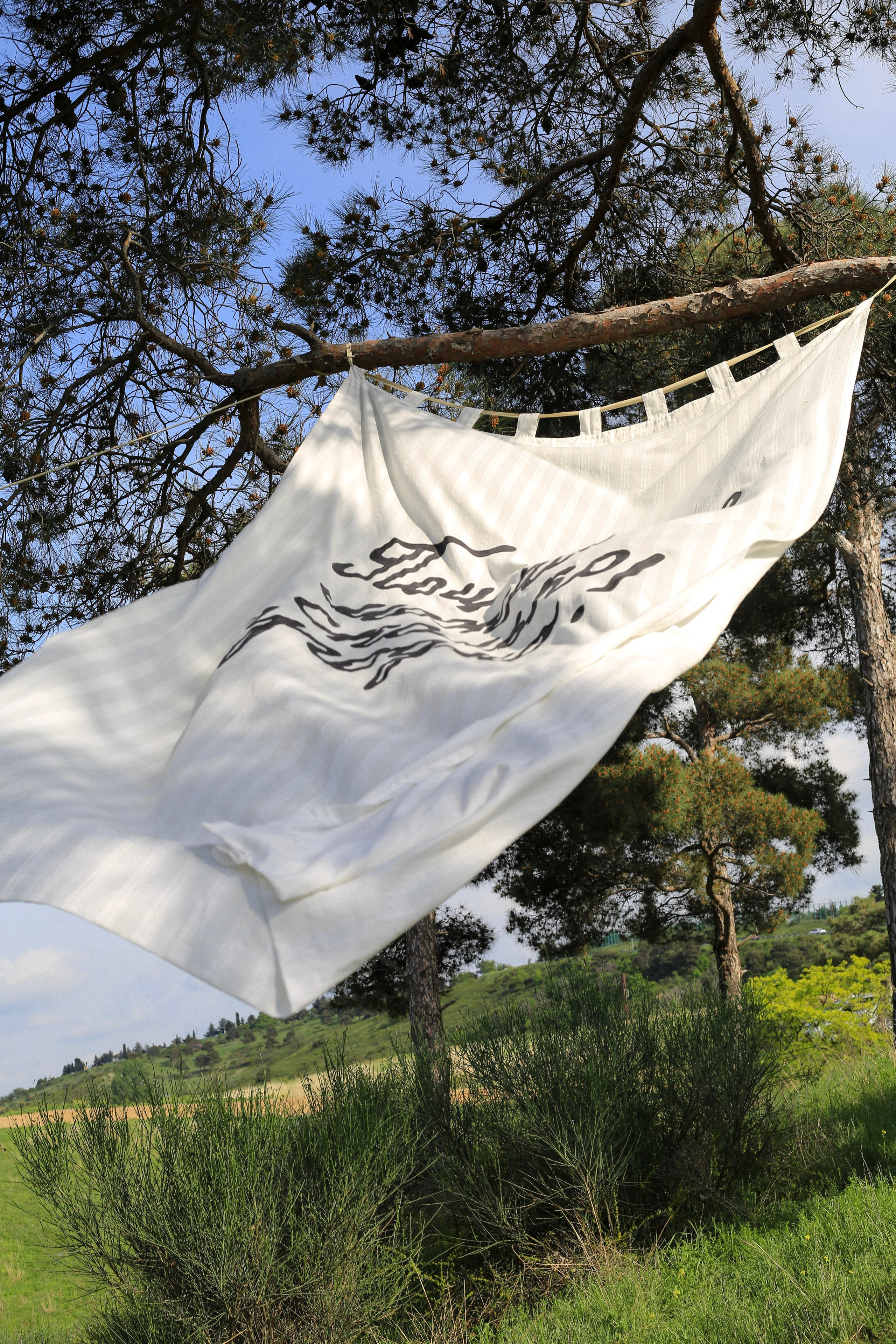 The exhibition under trees. KST