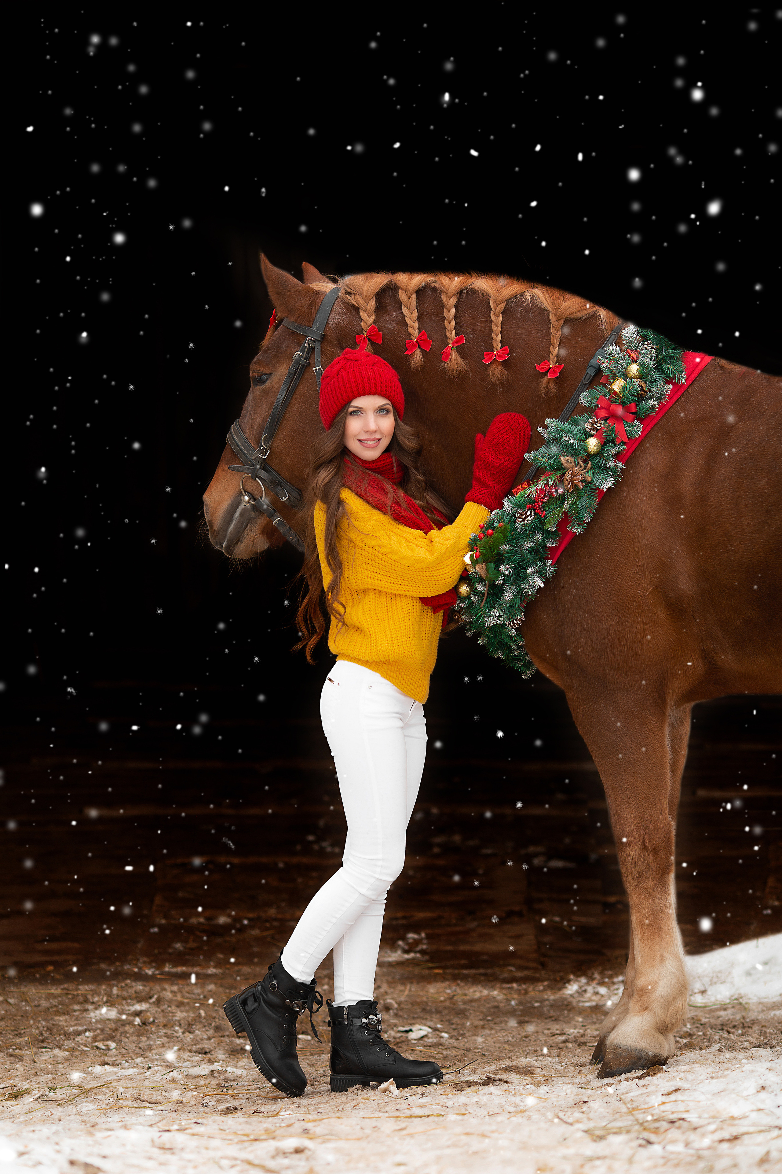 Ира и Радуга фотодень 27.11. Фотосессия с лошадьми в Нижнем Новгороде