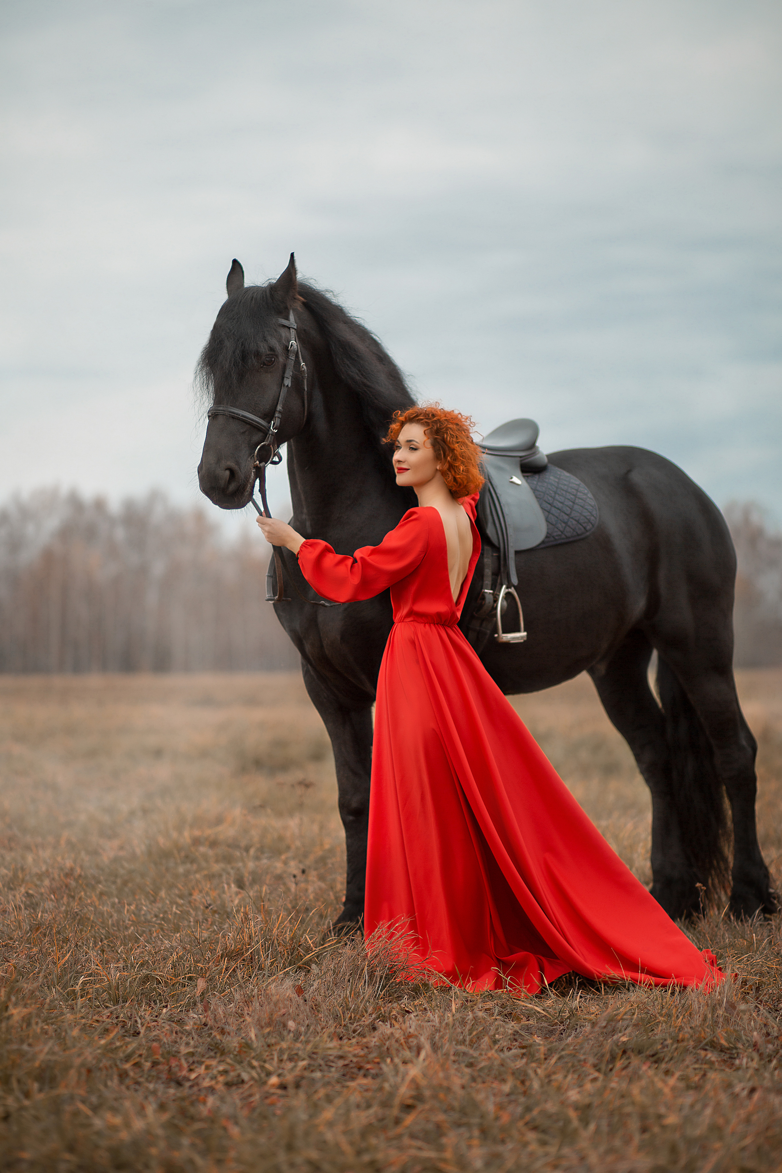 Елена и Доминик (КСК «Курцево»). Фотосессия с лошадьми в Нижнем Новгороде