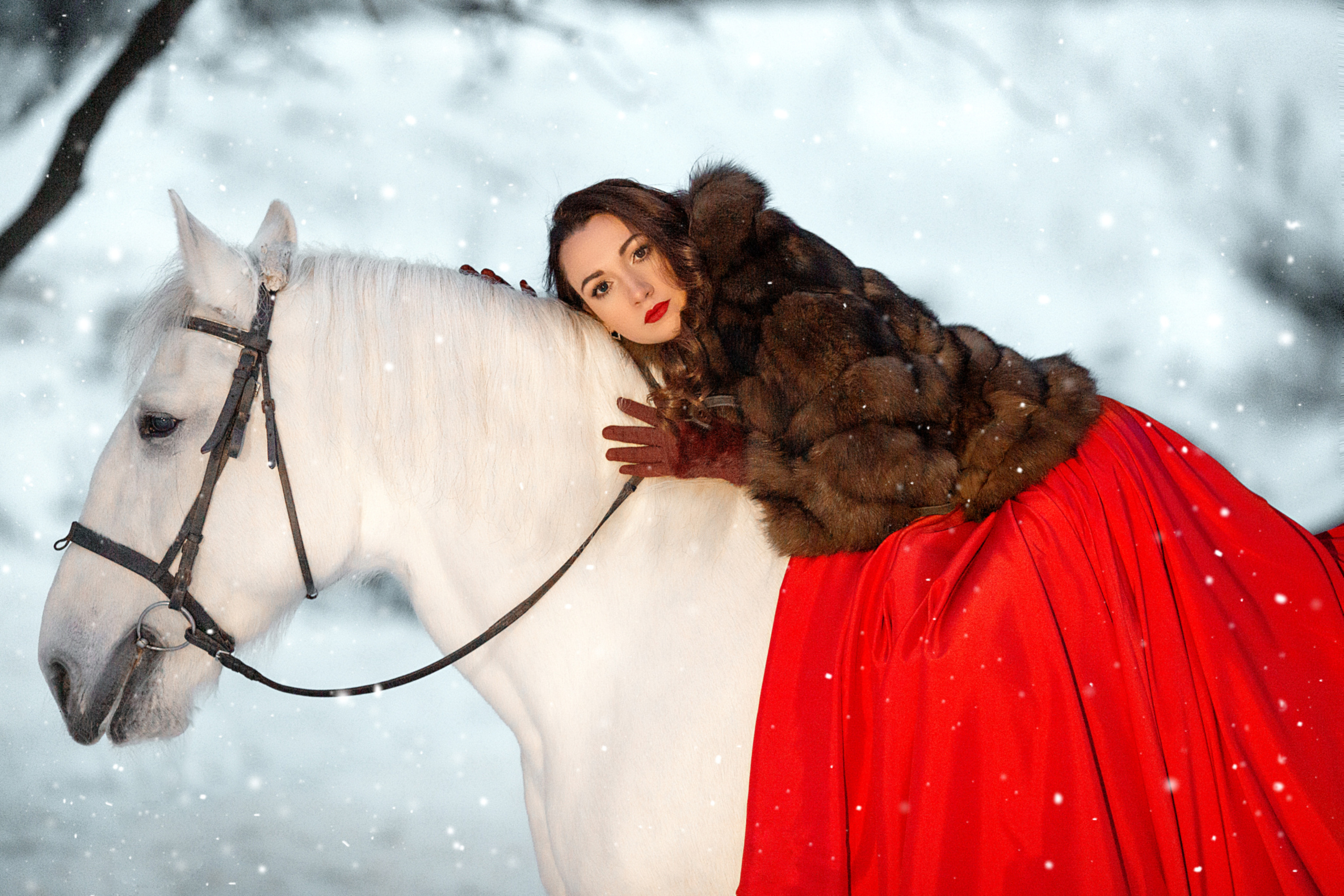 Татьяна и Воробей (фотодень 27.11.21). Фотосессия с лошадьми в Нижнем Новгороде