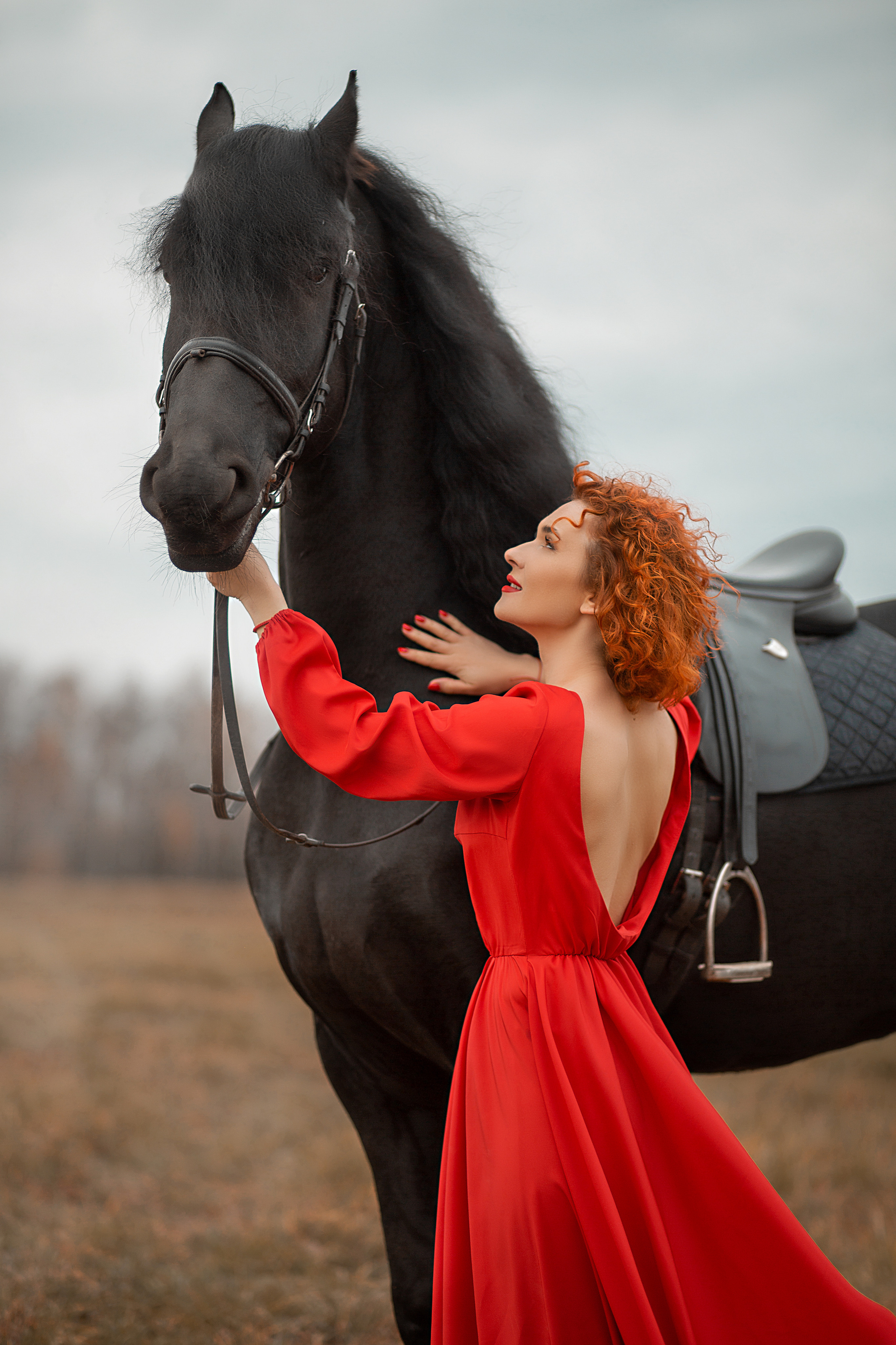 Елена и Доминик (КСК «Курцево»). Фотосессия с лошадьми в Нижнем Новгороде